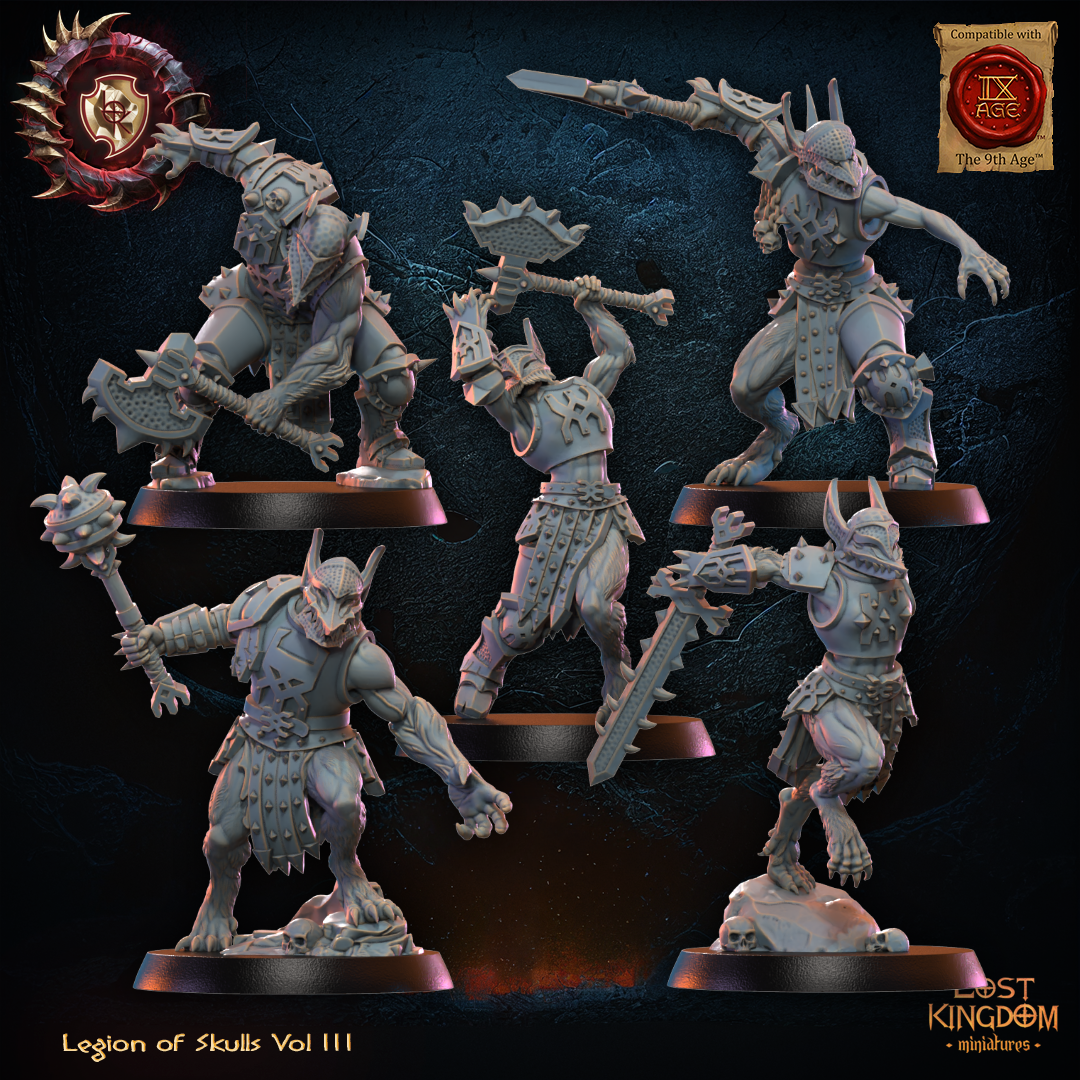 3D Printed Mooncurse Forsaken Regiment x10 by Lost Kingdom Miniatures