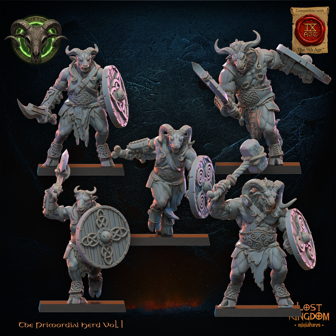 3D Printed Wildhorn Herd Regiment by Lost Kingdom Miniatures