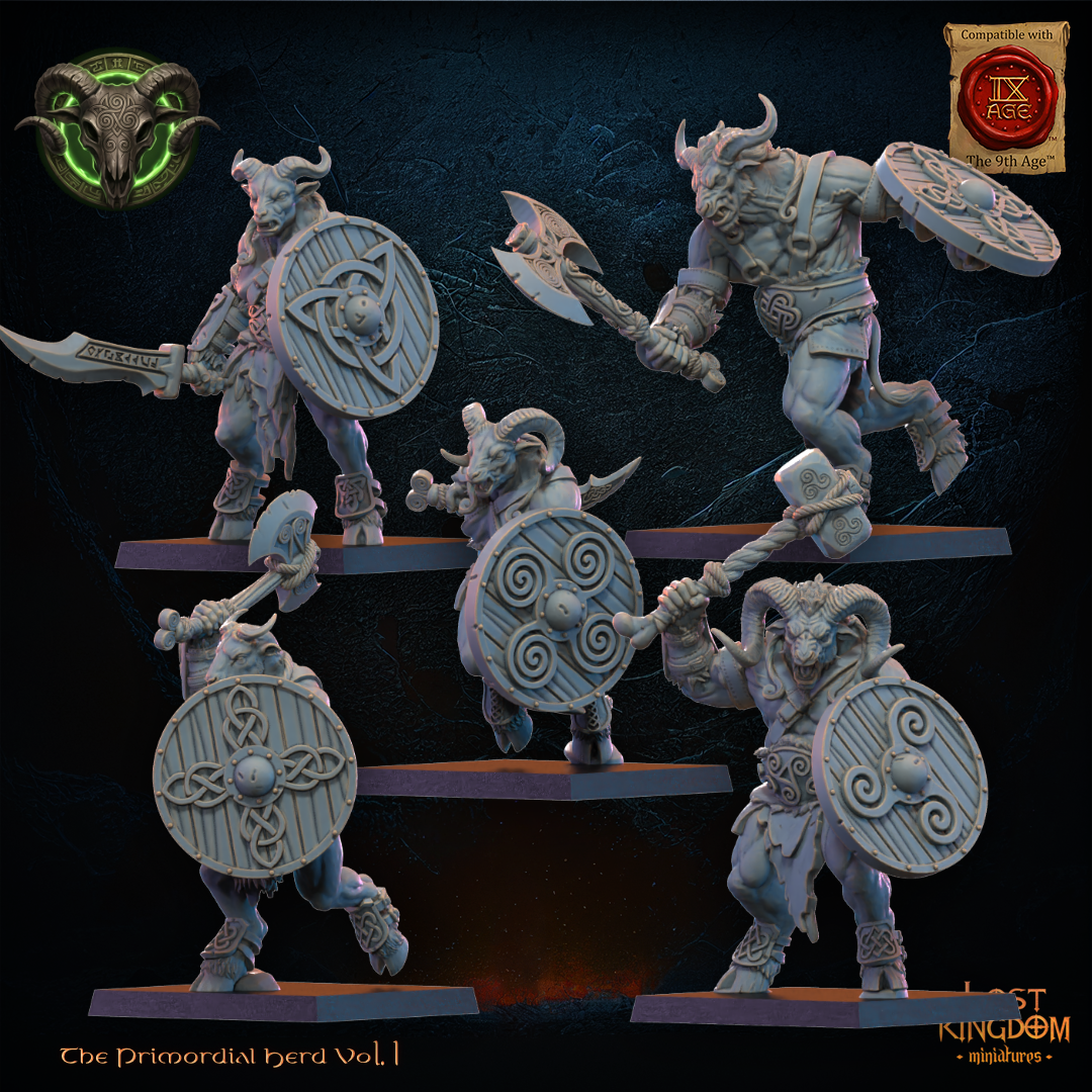 3D Printed Wildhorn Herd Regiment by Lost Kingdom Miniatures