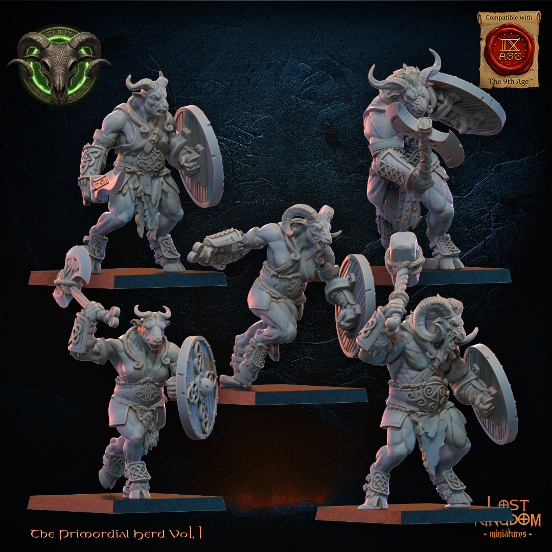 3D Printed Wildhorn Herd Regiment by Lost Kingdom Miniatures