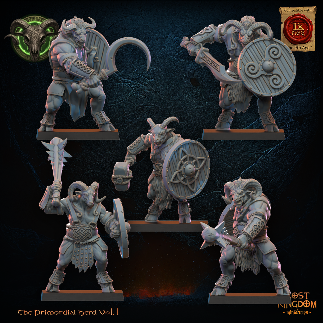 3D Printed Wildhorn Herd Regiment by Lost Kingdom Miniatures