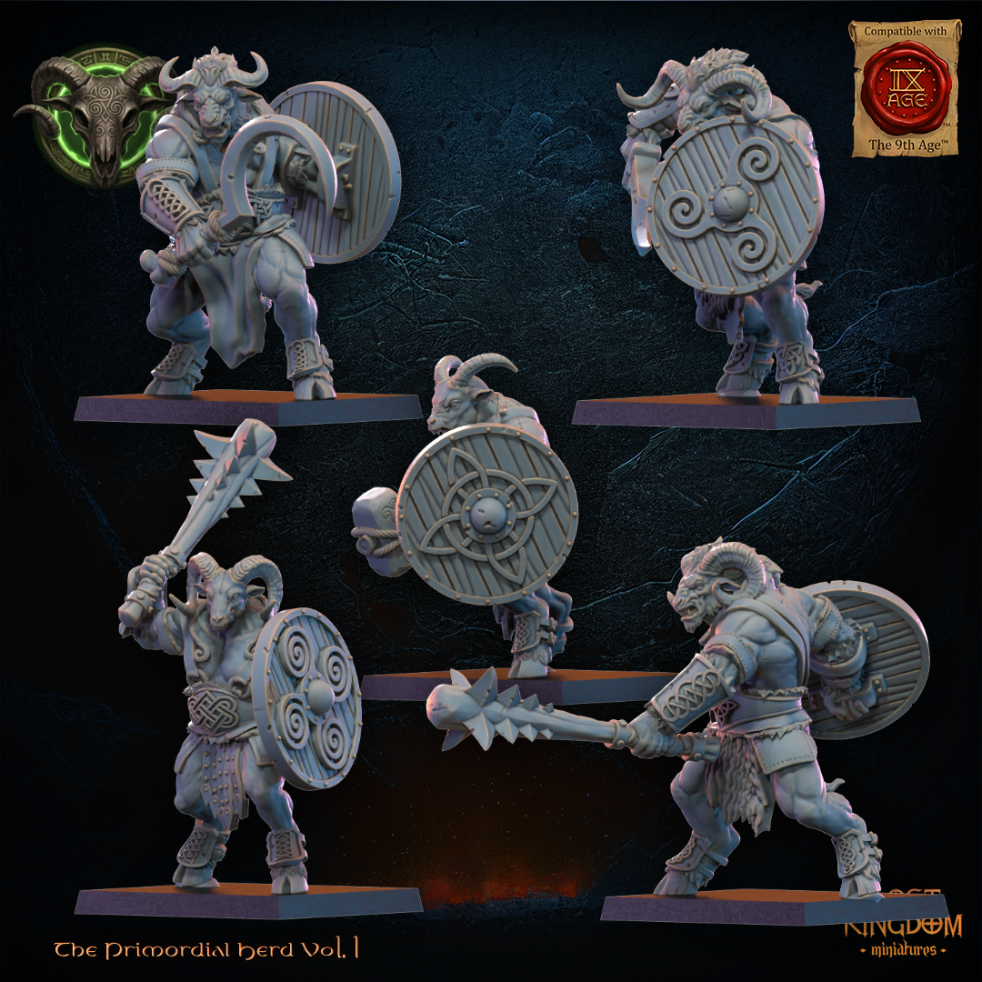 3D Printed Wildhorn Herd Regiment by Lost Kingdom Miniatures