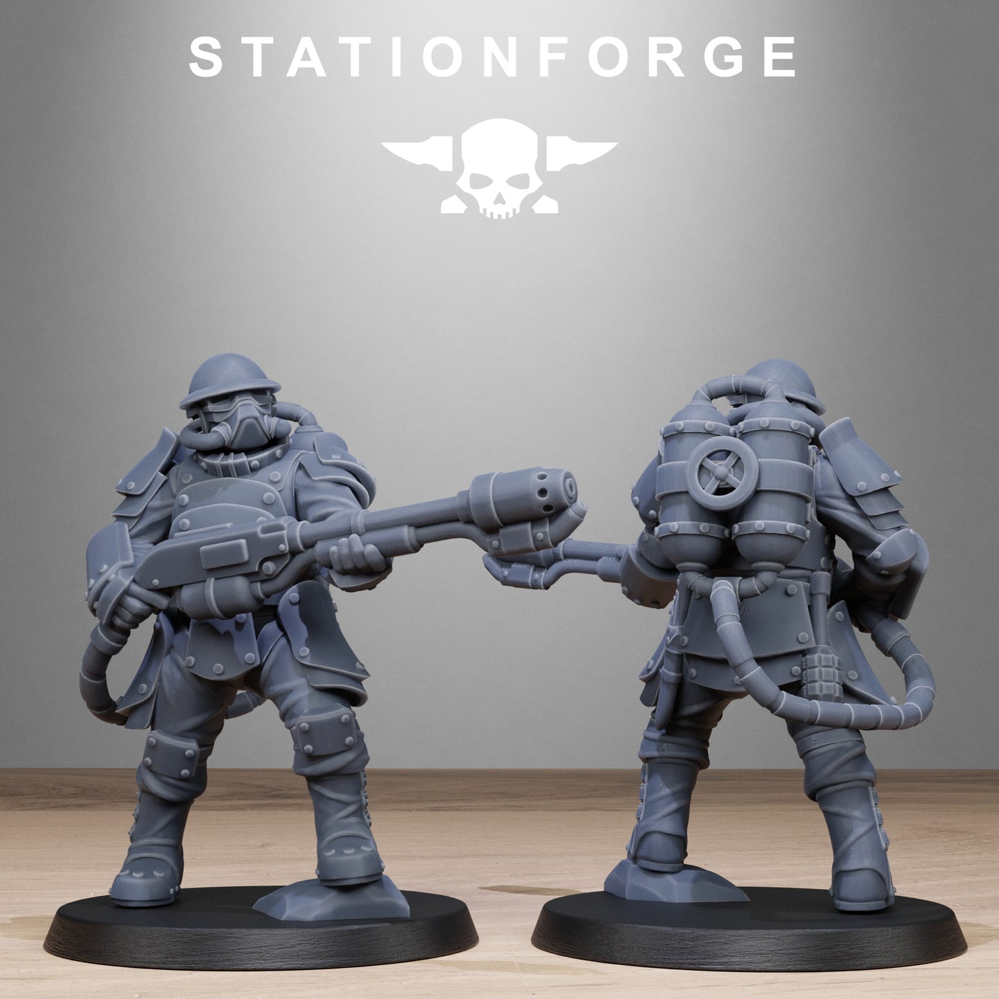 3D Printed GrimGuard Bastioners by StationForge Miniatures