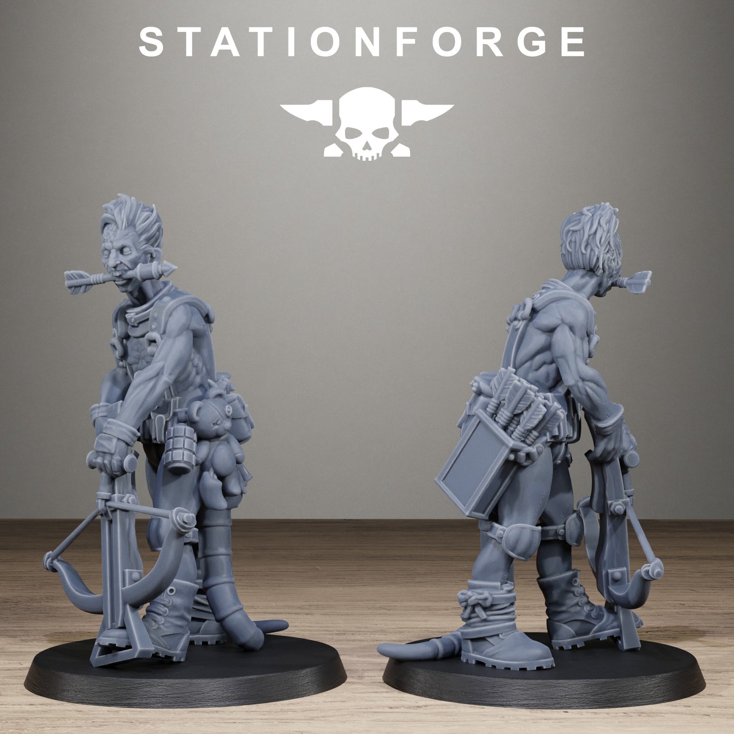 3D Printed Techno Savage Scrap Tribers by StationForge Miniatures