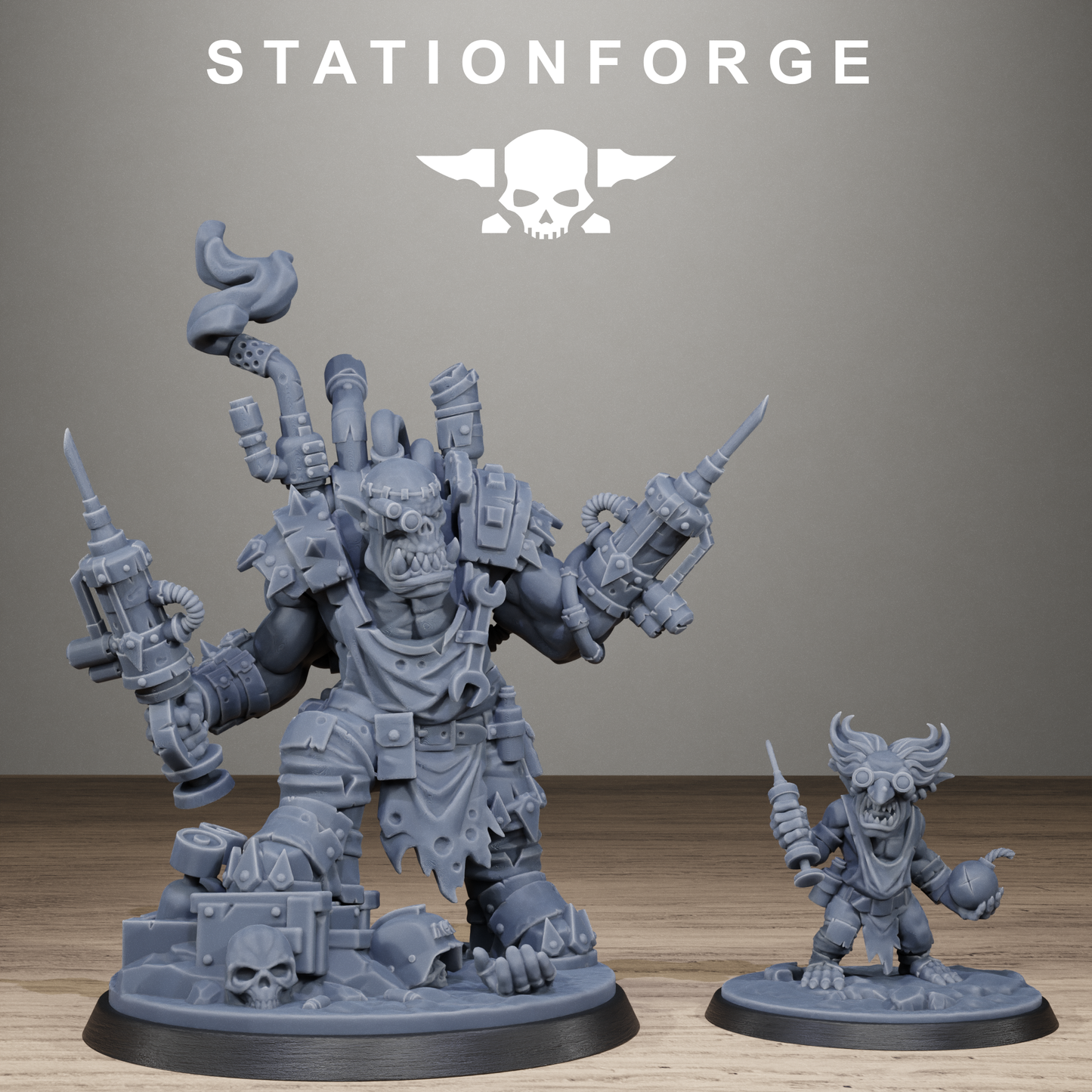 3D Printed Orkaz Mad Scientist by StationForge Miniatures