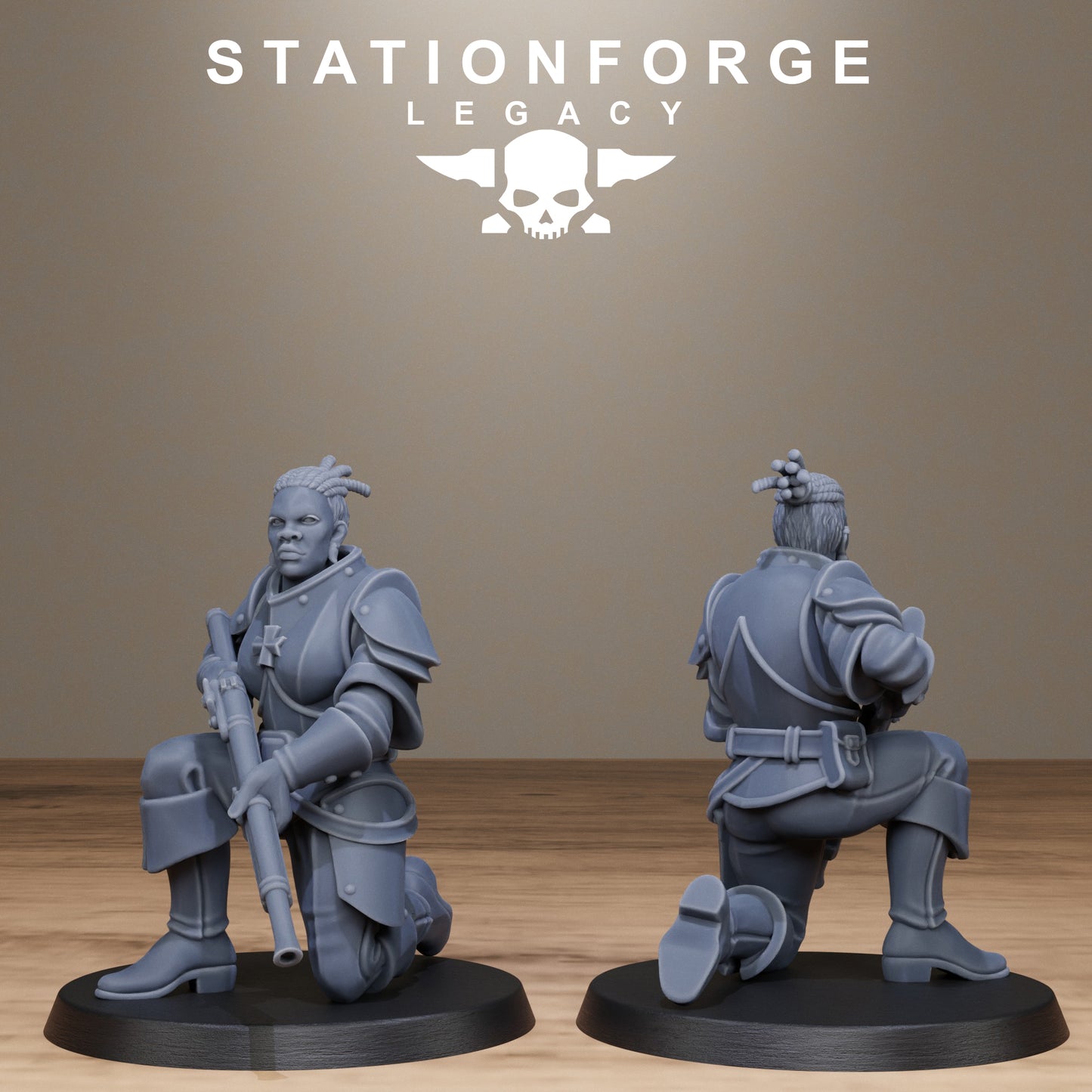 3D Printed Thorncrest Hunter Sisters by StationForge Miniatures