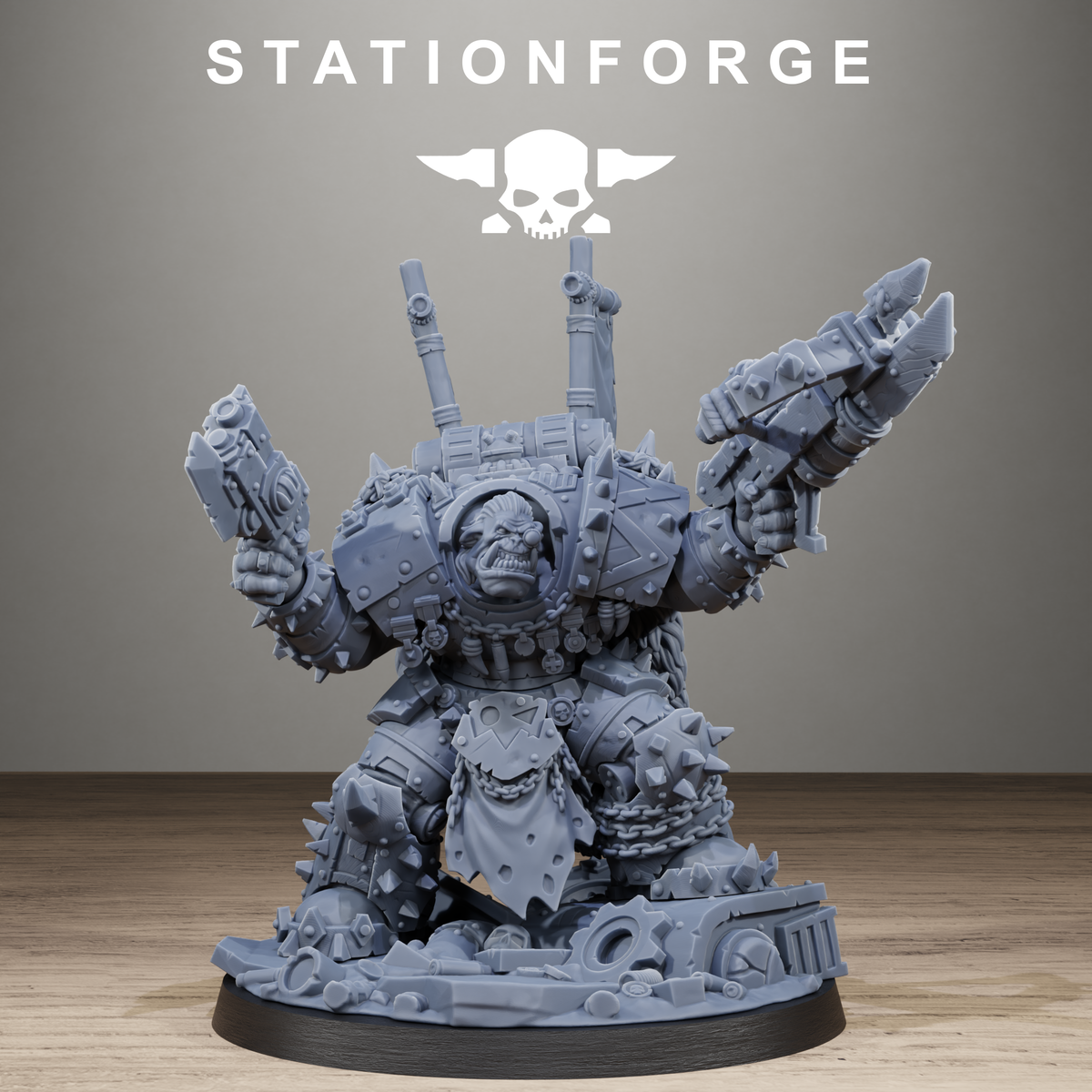 3D Printed Orkaz Brutal Boss by StationForge Miniatures