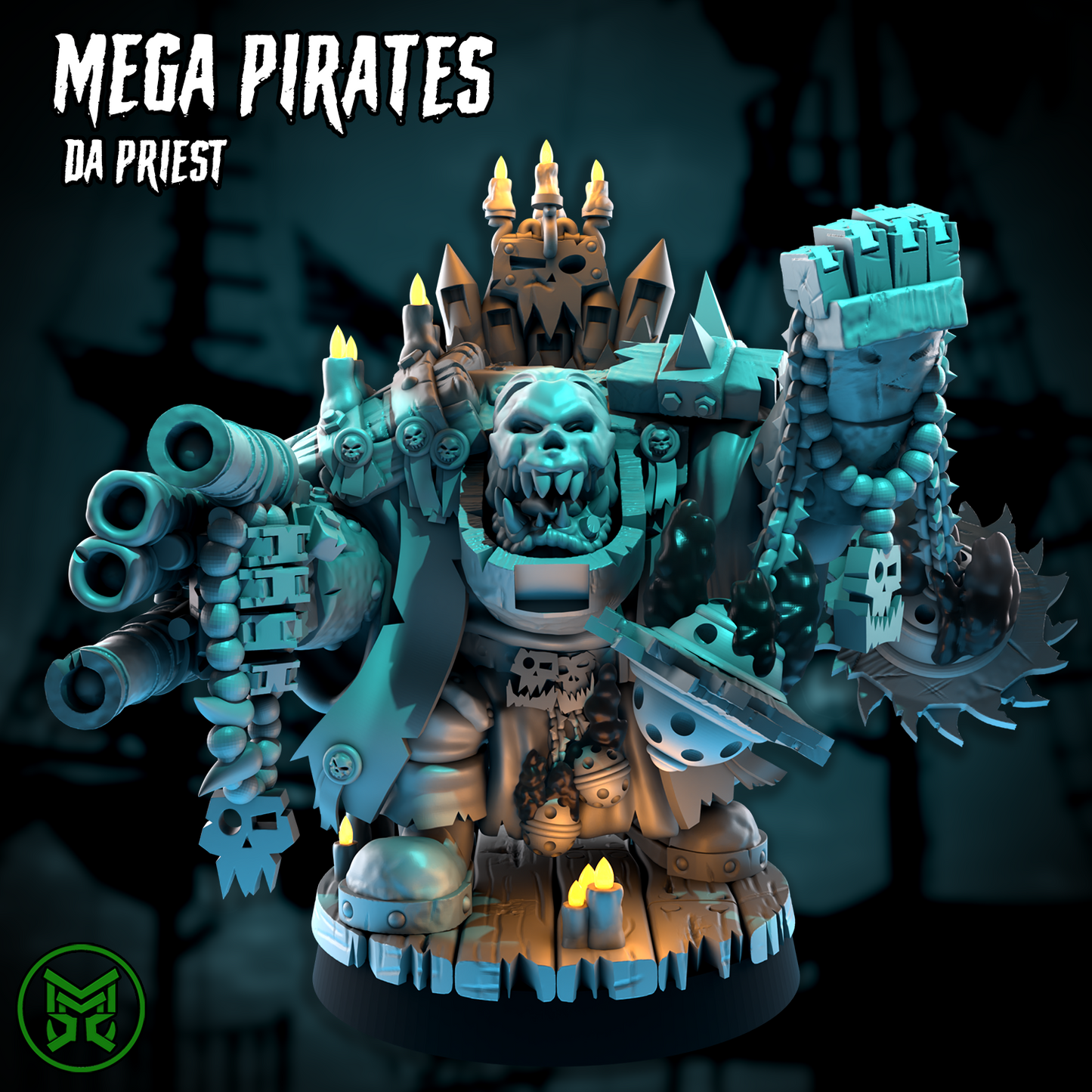 3d Printed Mega Pirate Priest by Mekka Miniatures