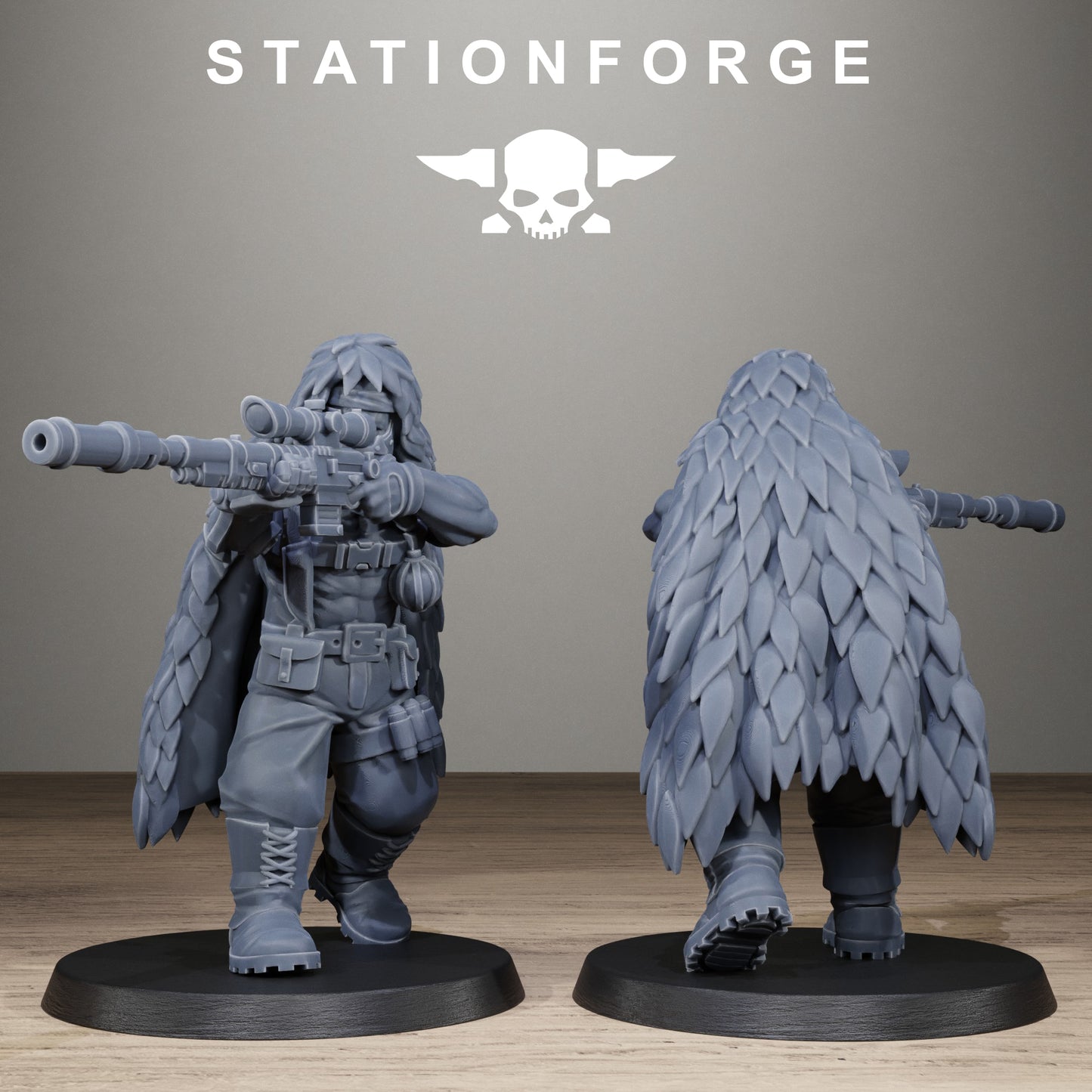 3D Printed GrimGuard Jungle Snipers by StationForge Miniatures