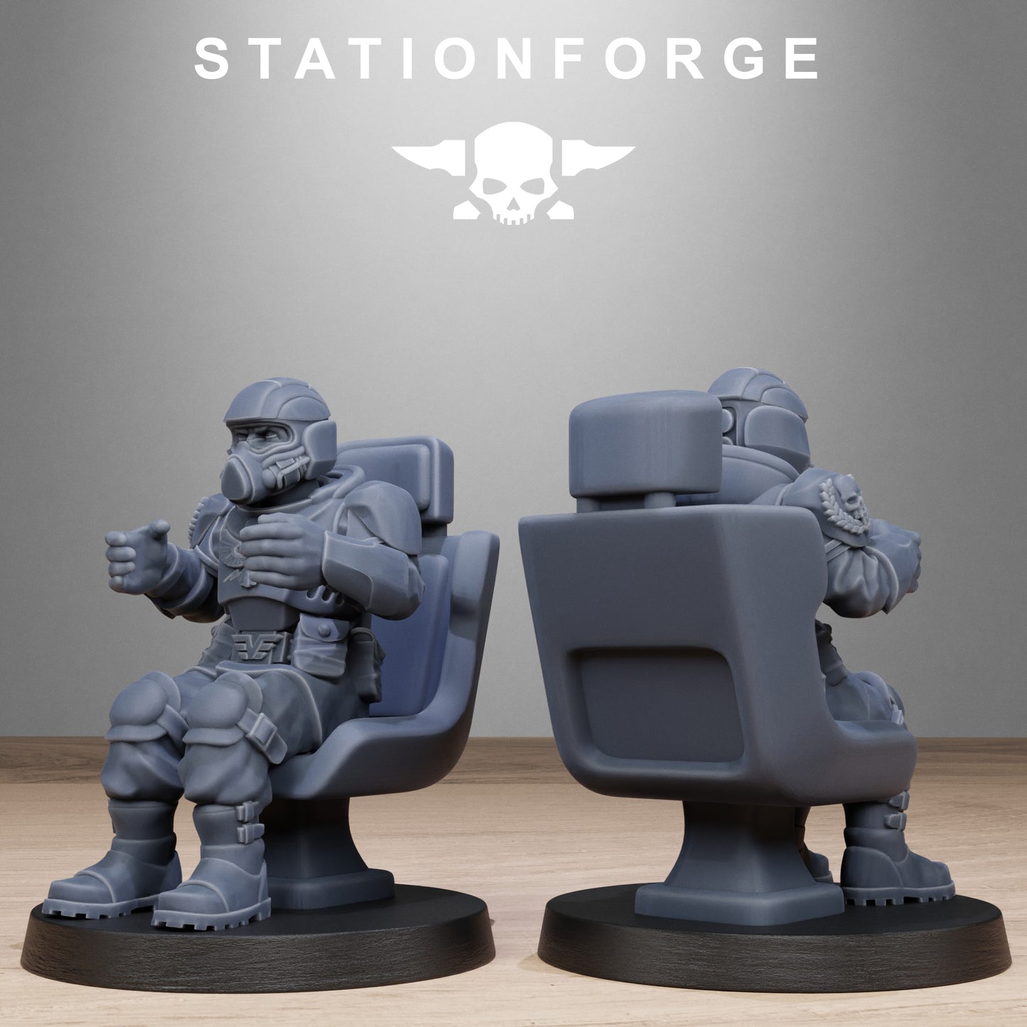 3D Printed Pilot Commanders by Stationforge Miniatures