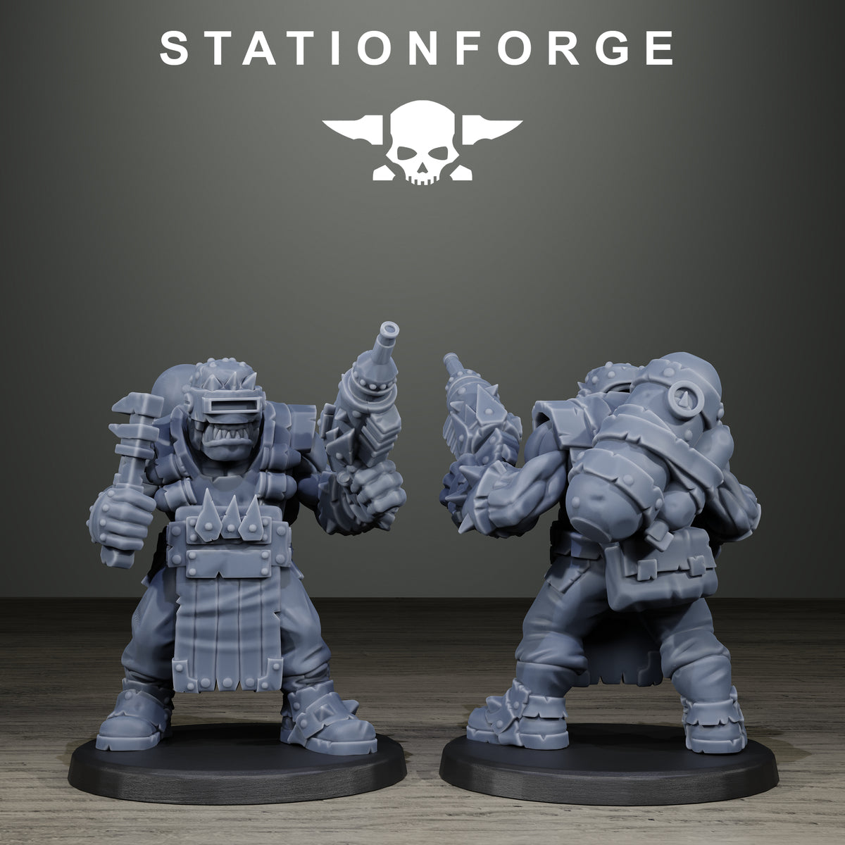 3D Printed Orkaz Scrappers by StationForge Miniatures