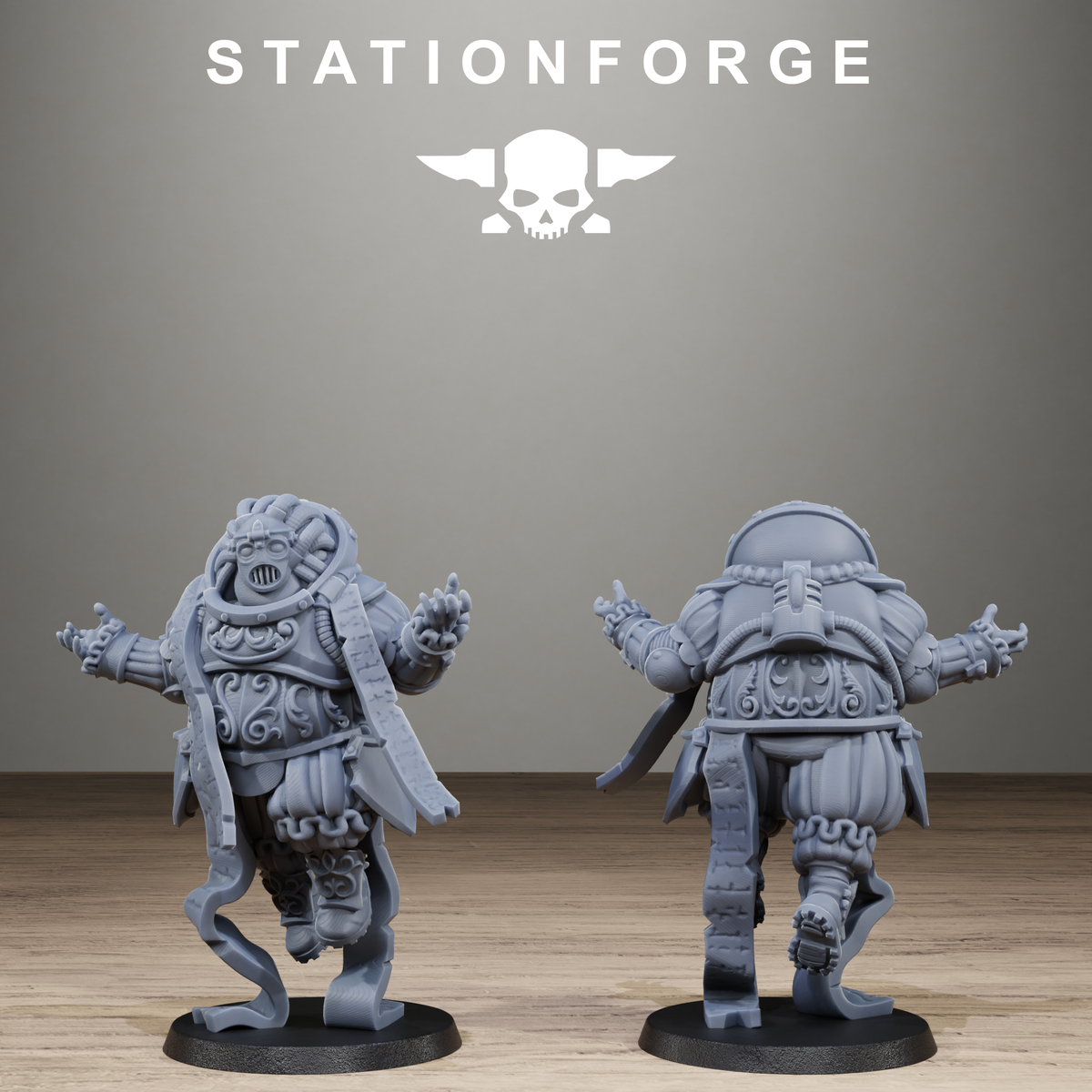 3D Printed GrimCorp Stragglers by StationForge Miniatures