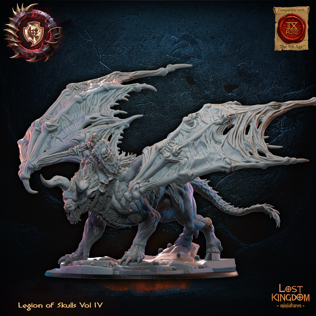 3D Printed Gaseric, The Skull King on Drachimera by Lost Kingdom Miniatures