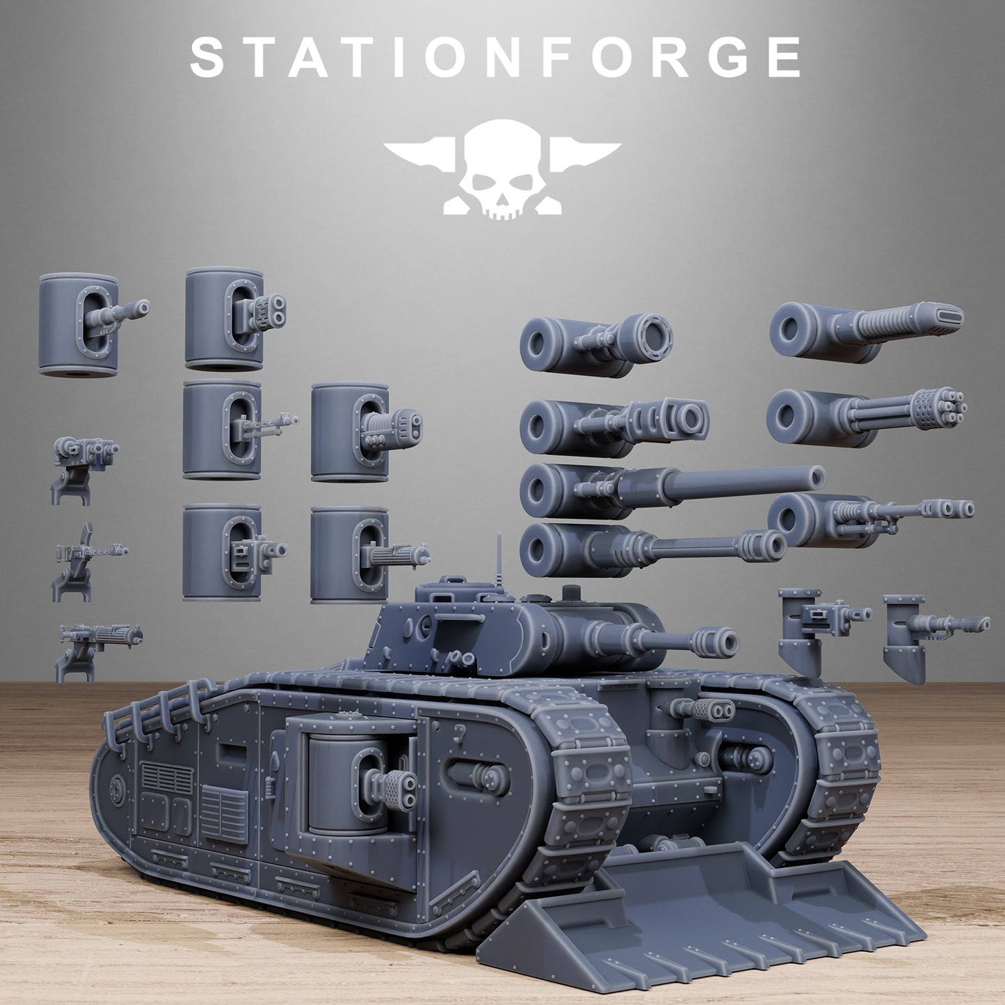 3D Printed FreeGuard Heavy Tank by Stationforge Miniatures