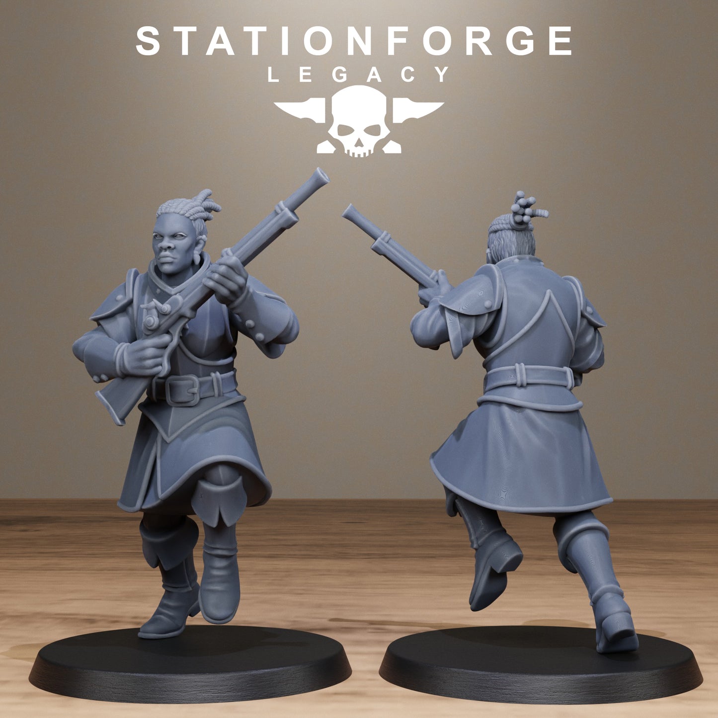 3D Printed Thorncrest Hunter Sisters by StationForge Miniatures