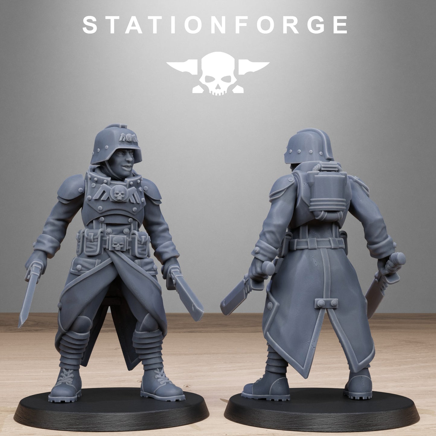 3D Printed Grimguard Steel Sisters by StationForge Miniatures