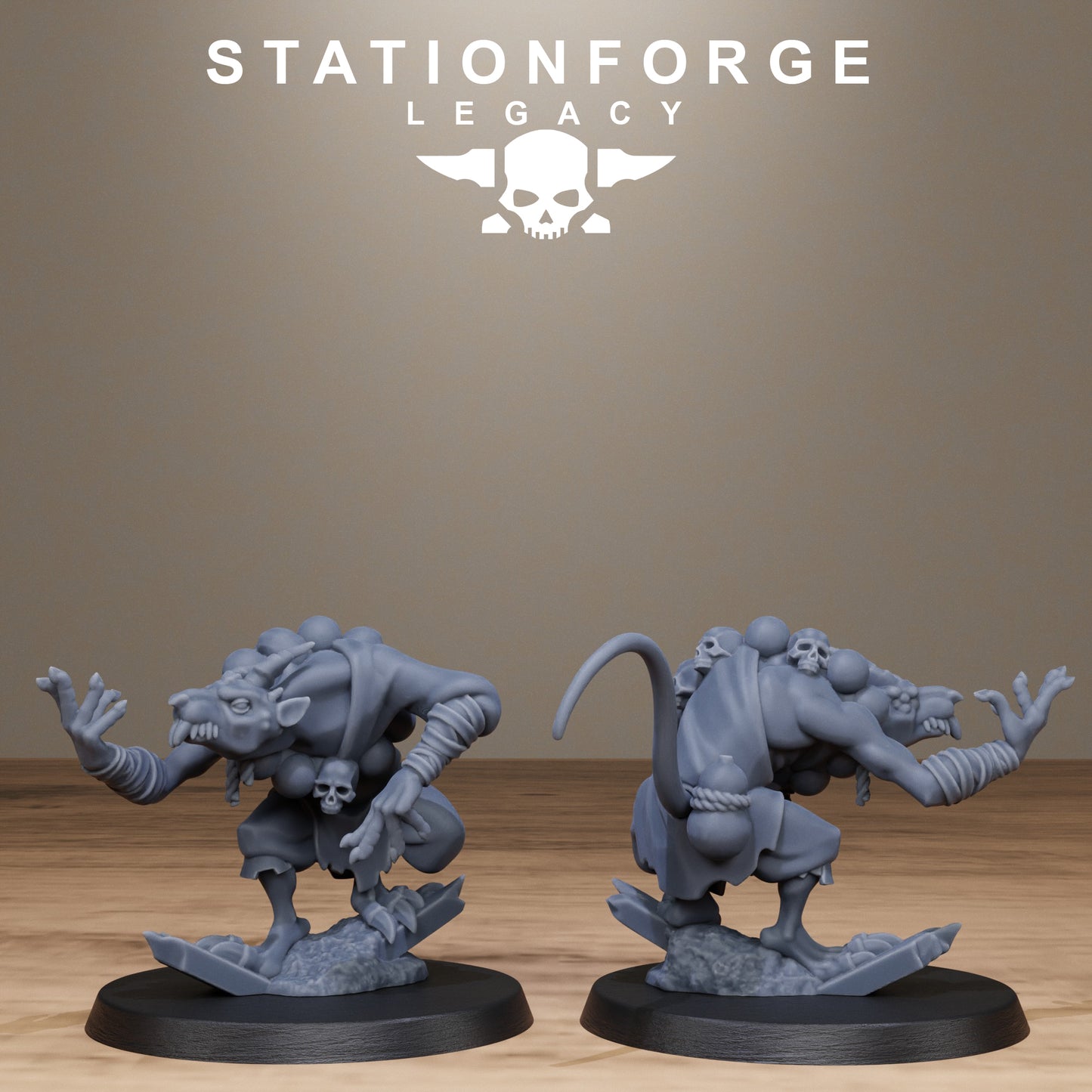3D Printed Rotfang Monks by Stationforge Legacy Miniatures