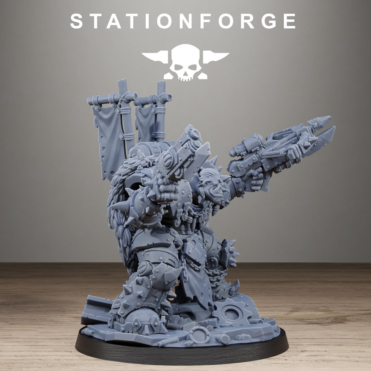 3D Printed Orkaz Brutal Boss by StationForge Miniatures