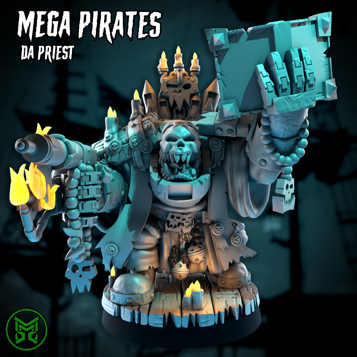 3d Printed Mega Pirate Priest by Mekka Miniatures