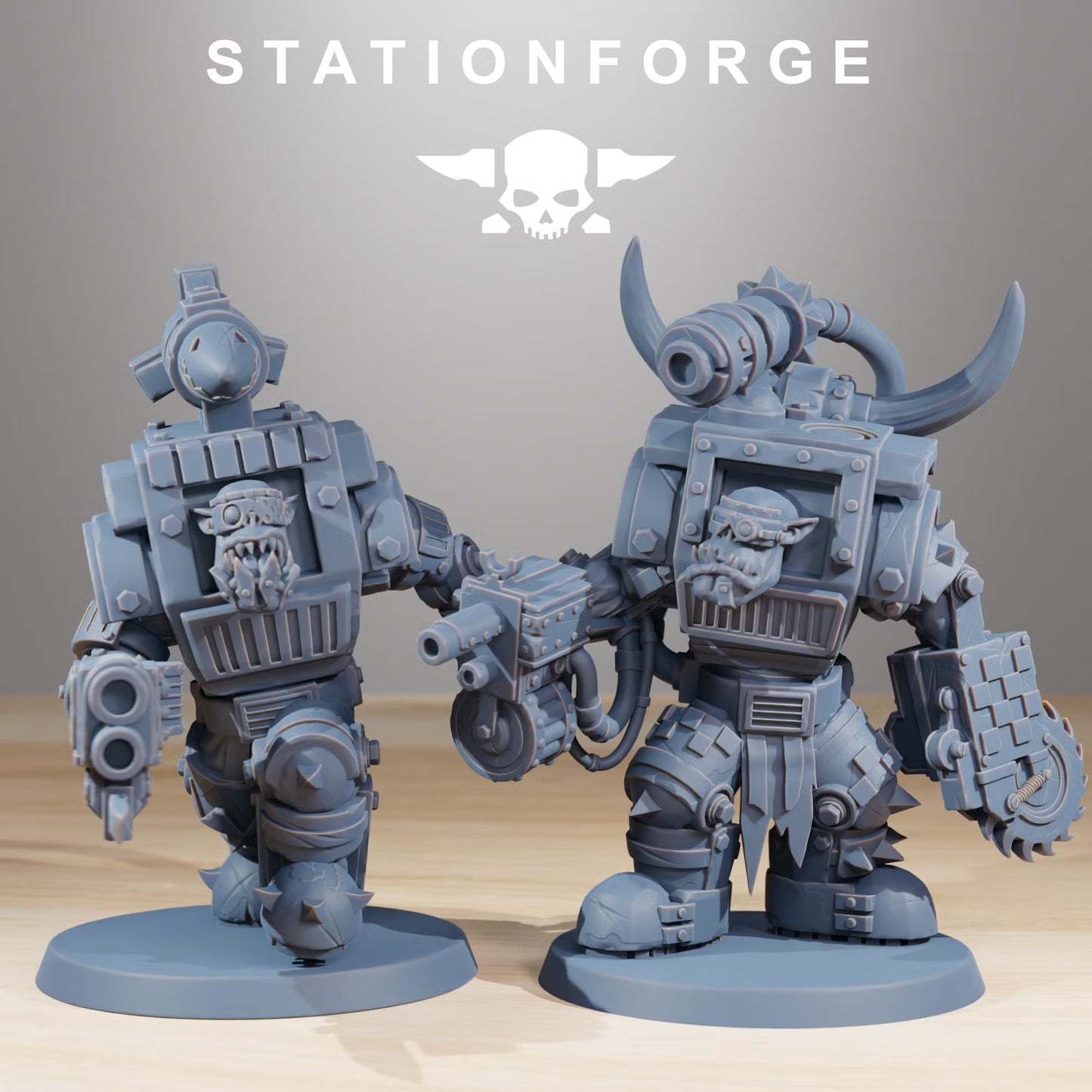 3D Printed Orkaz Steelbrutes by StationForge Miniatures