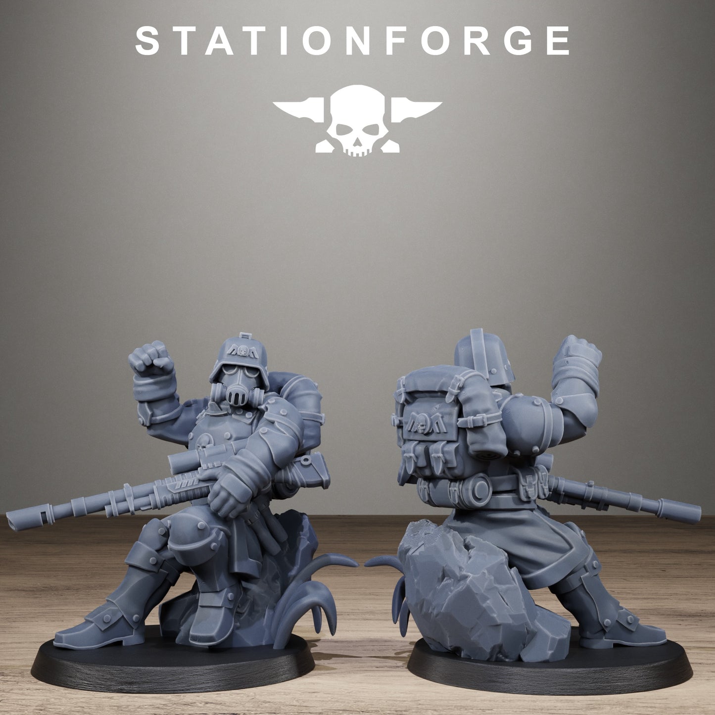 3D Printed GrimGuard Steelclads by StationForge Miniatures