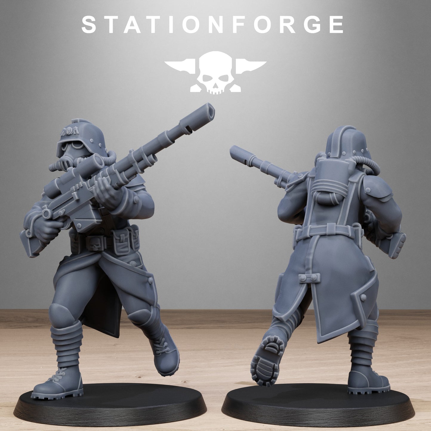 3D Printed Grimguard Steel Sisters by StationForge Miniatures