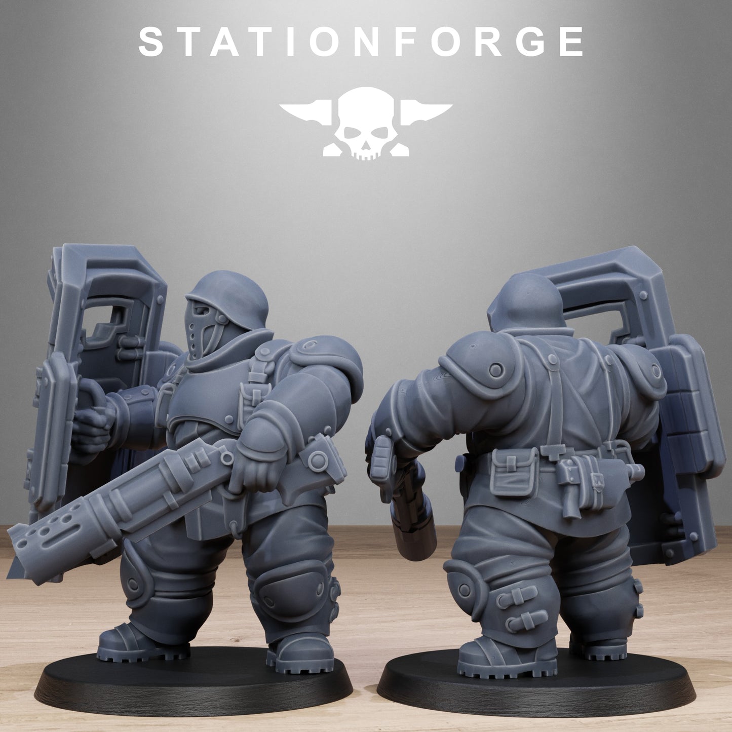 3D Printed FreeGuard Armored Mutants by StationForge Miniatures