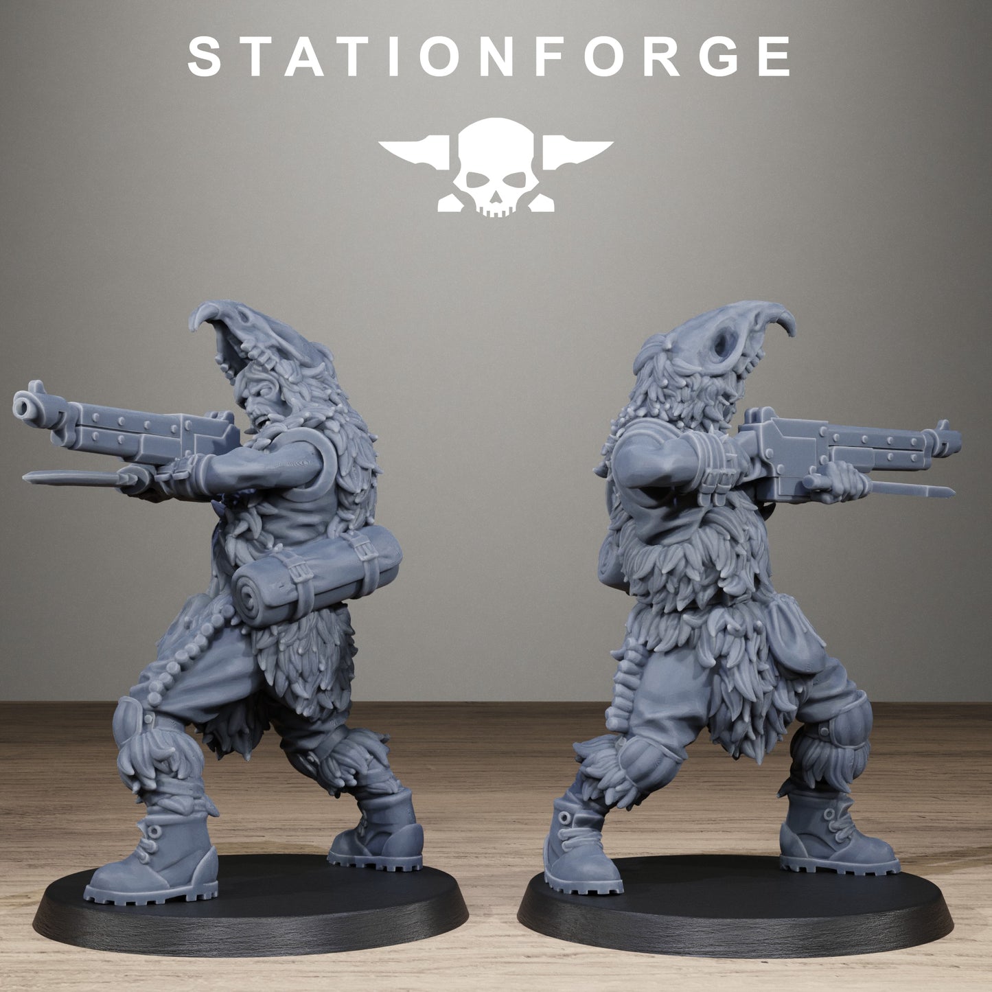 3D Printed Techno Savage Scrap Tribers by StationForge Miniatures