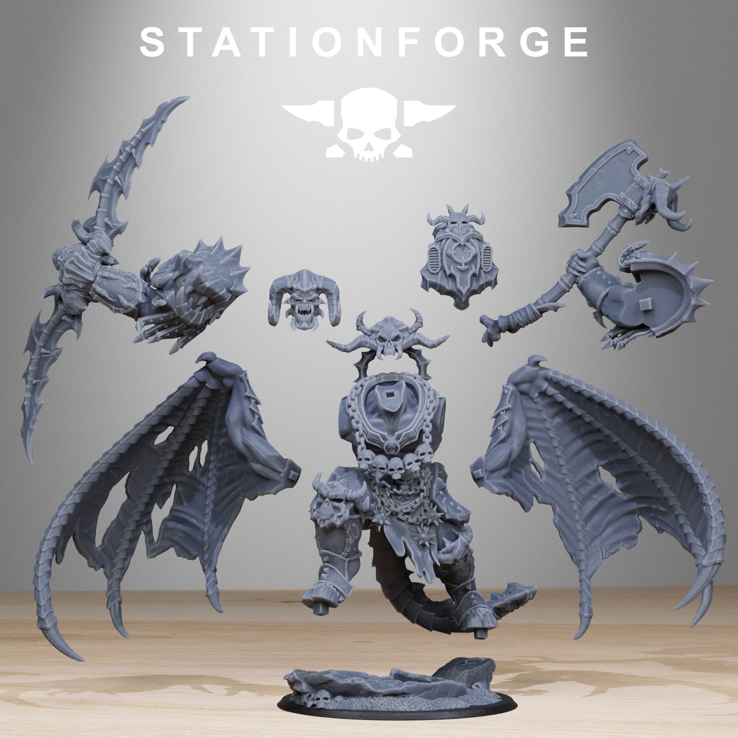 3D Printed Corrupted Demon by Stationforge Miniatures