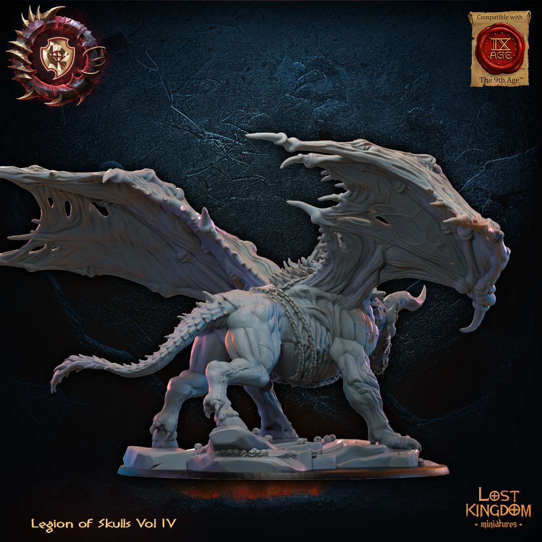 3D Printed Gaseric, The Skull King on Drachimera by Lost Kingdom Miniatures