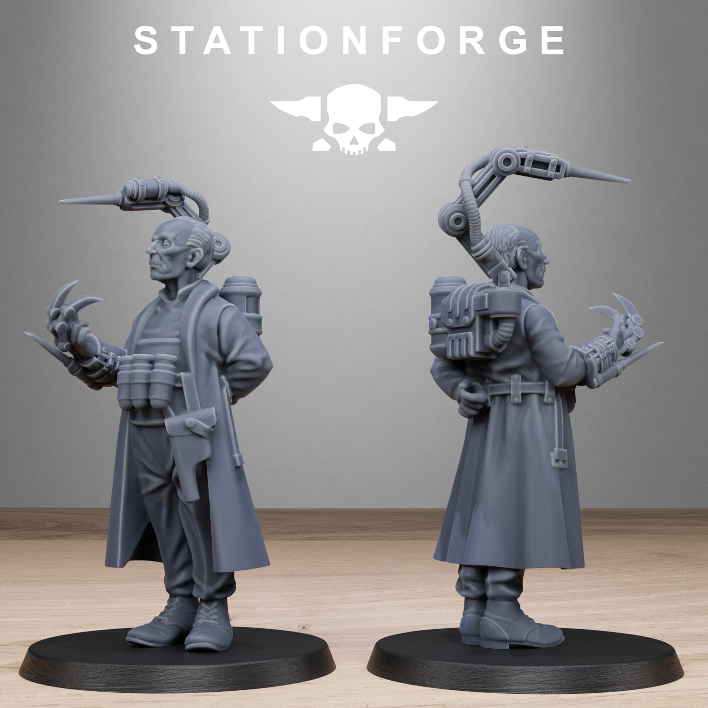3D Printed GrimCorp Scrap Operatives by StationForge Miniatures