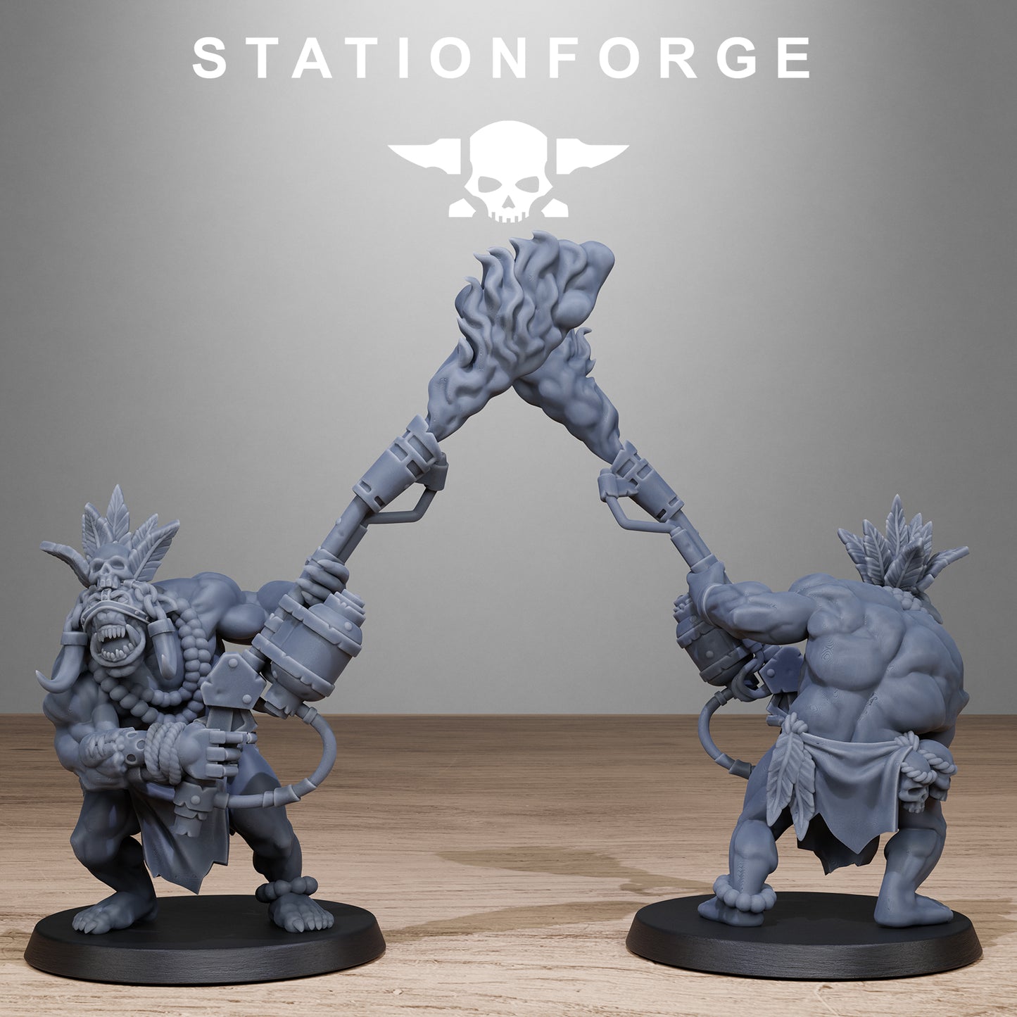 3D Printed Orkaz Tribal Infantry by StationForge Miniatures