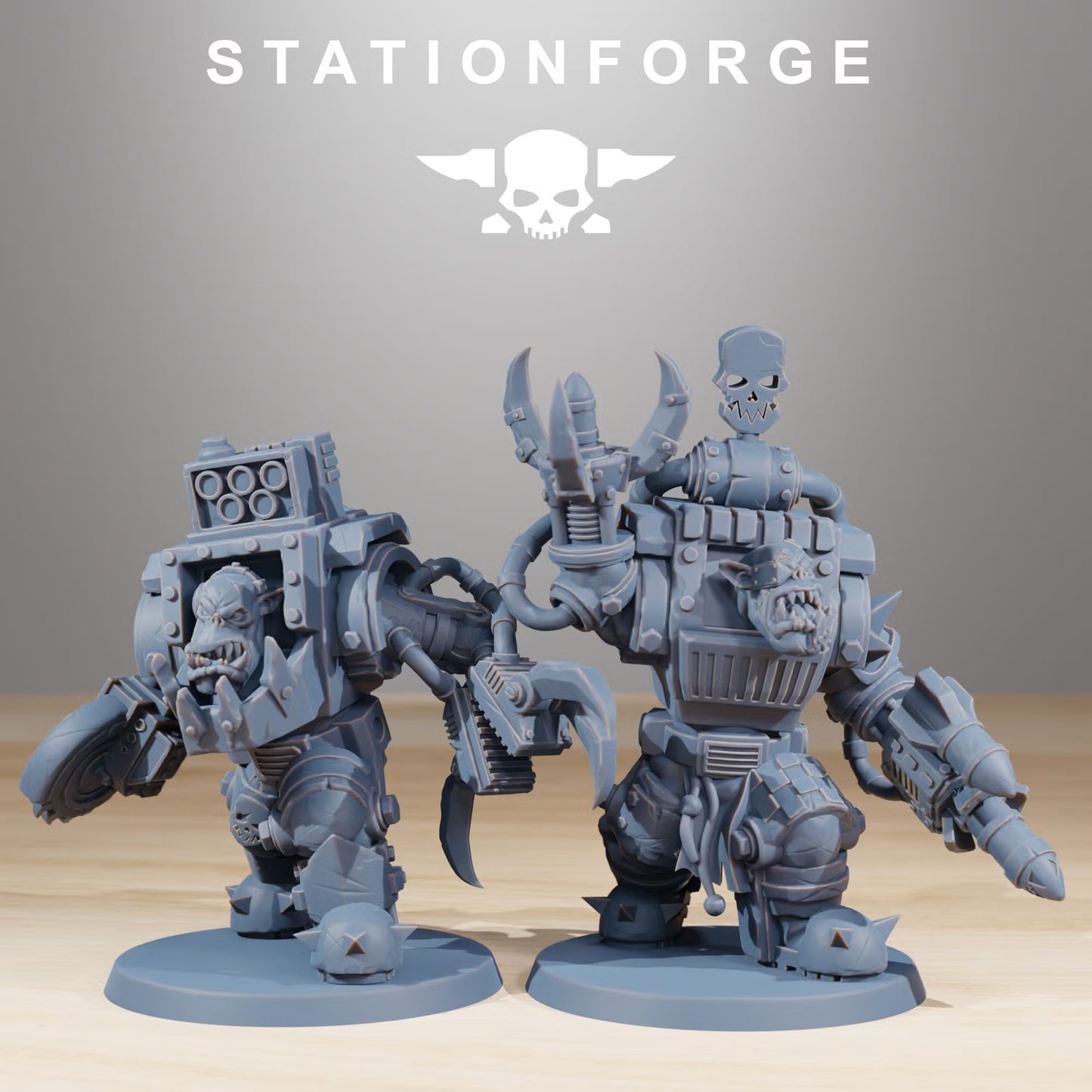 3D Printed Orkaz Steelbrutes by StationForge Miniatures