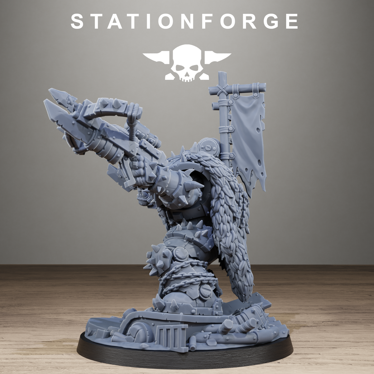 3D Printed Orkaz Brutal Boss by StationForge Miniatures