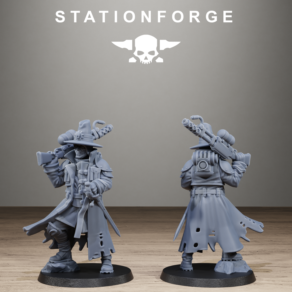 3D Printed GrimCorp Stragglers by StationForge Miniatures