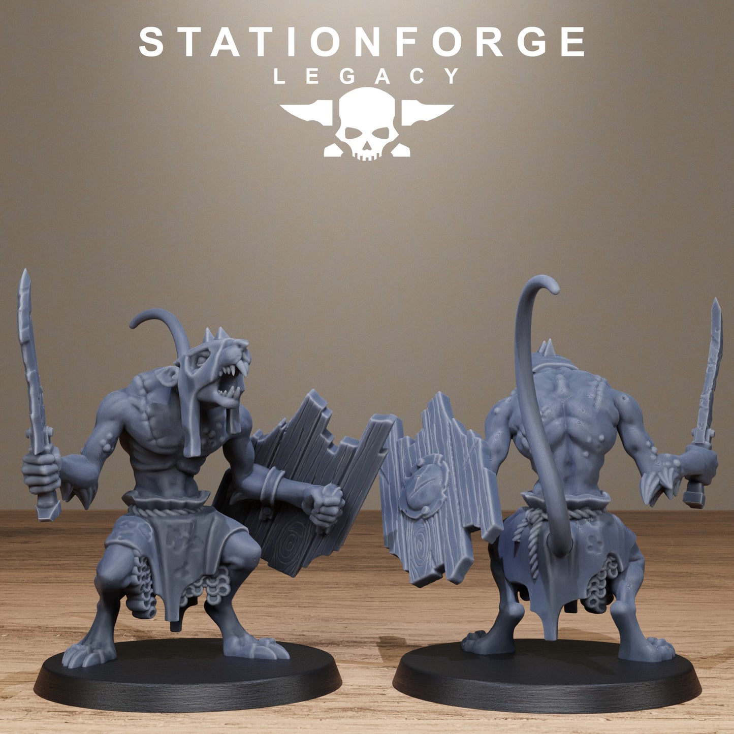 3D Printed Rotfang Melee Infantry by Stationforge Legacy Miniatures