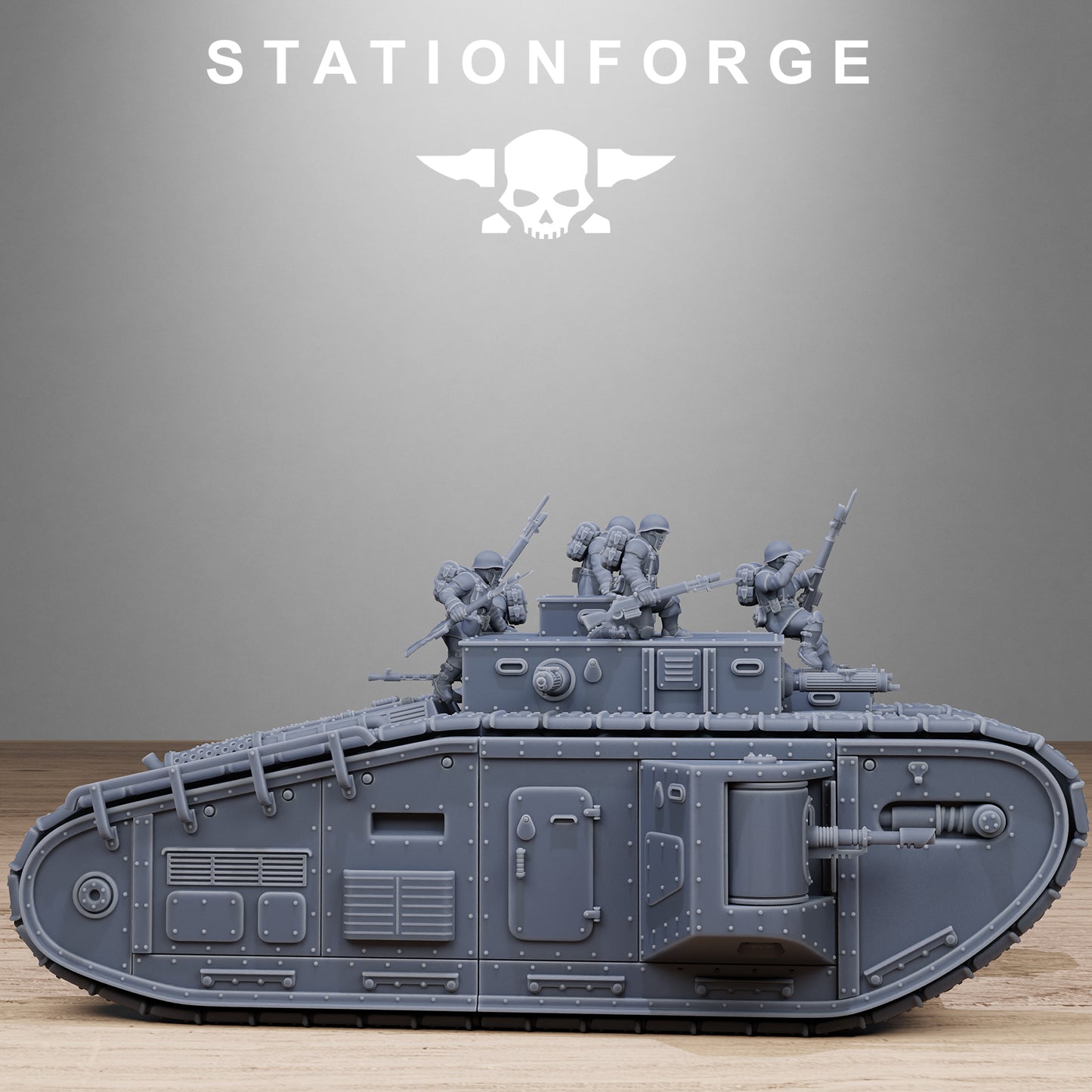 3D Printed FreeGuard Heavy Tank by Stationforge Miniatures