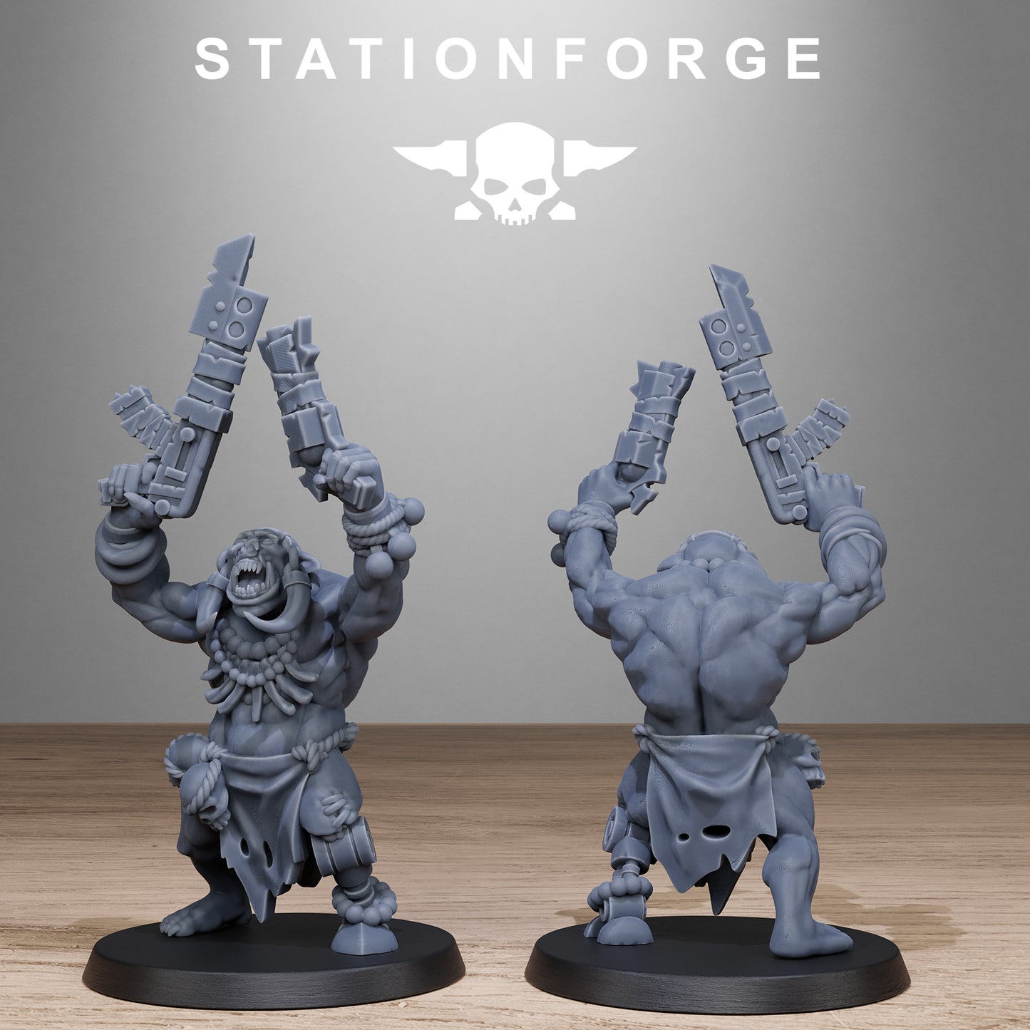 3D Printed Orkaz Tribal Infantry by StationForge Miniatures