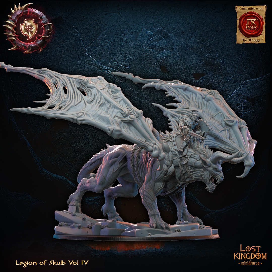 3D Printed Gaseric, The Skull King on Drachimera by Lost Kingdom Miniatures