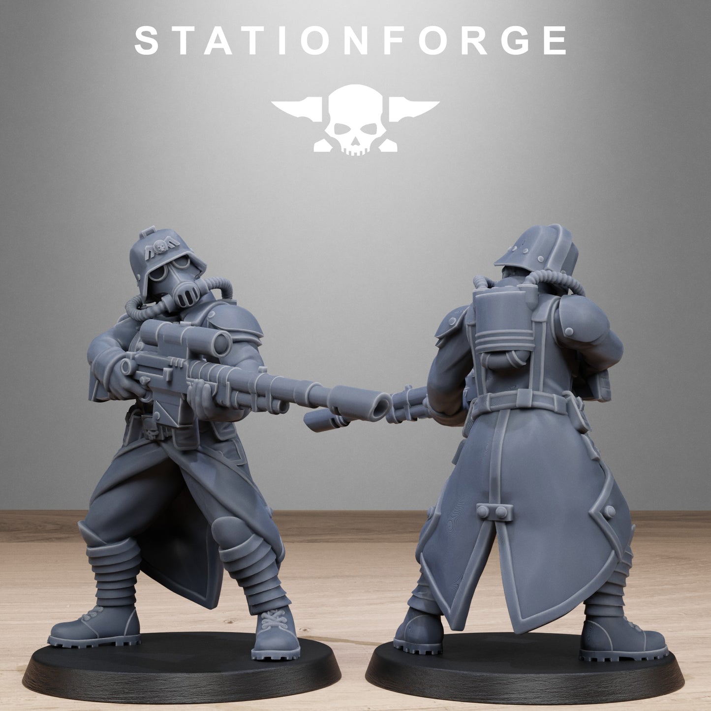 3D Printed Grimguard Steel Sisters by StationForge Miniatures