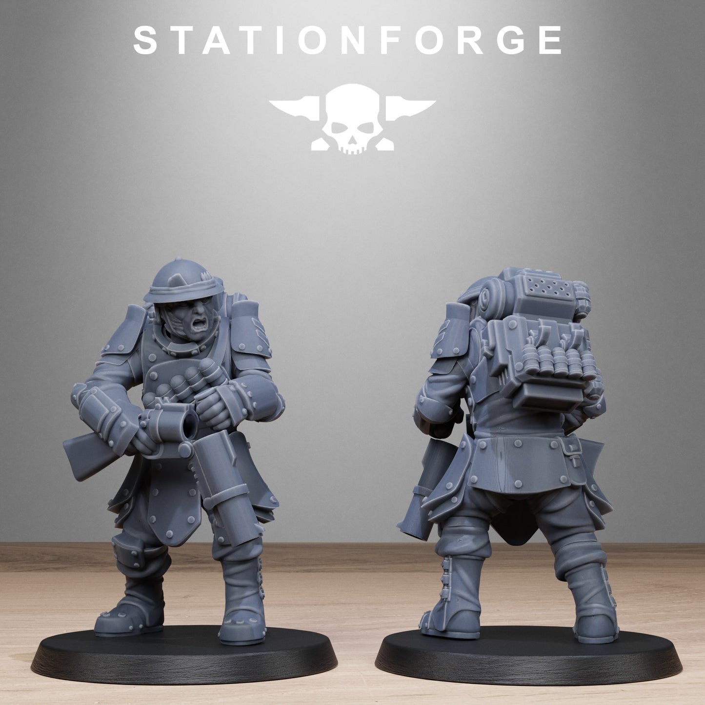 3D Printed GrimGuard Bastioners by StationForge Miniatures