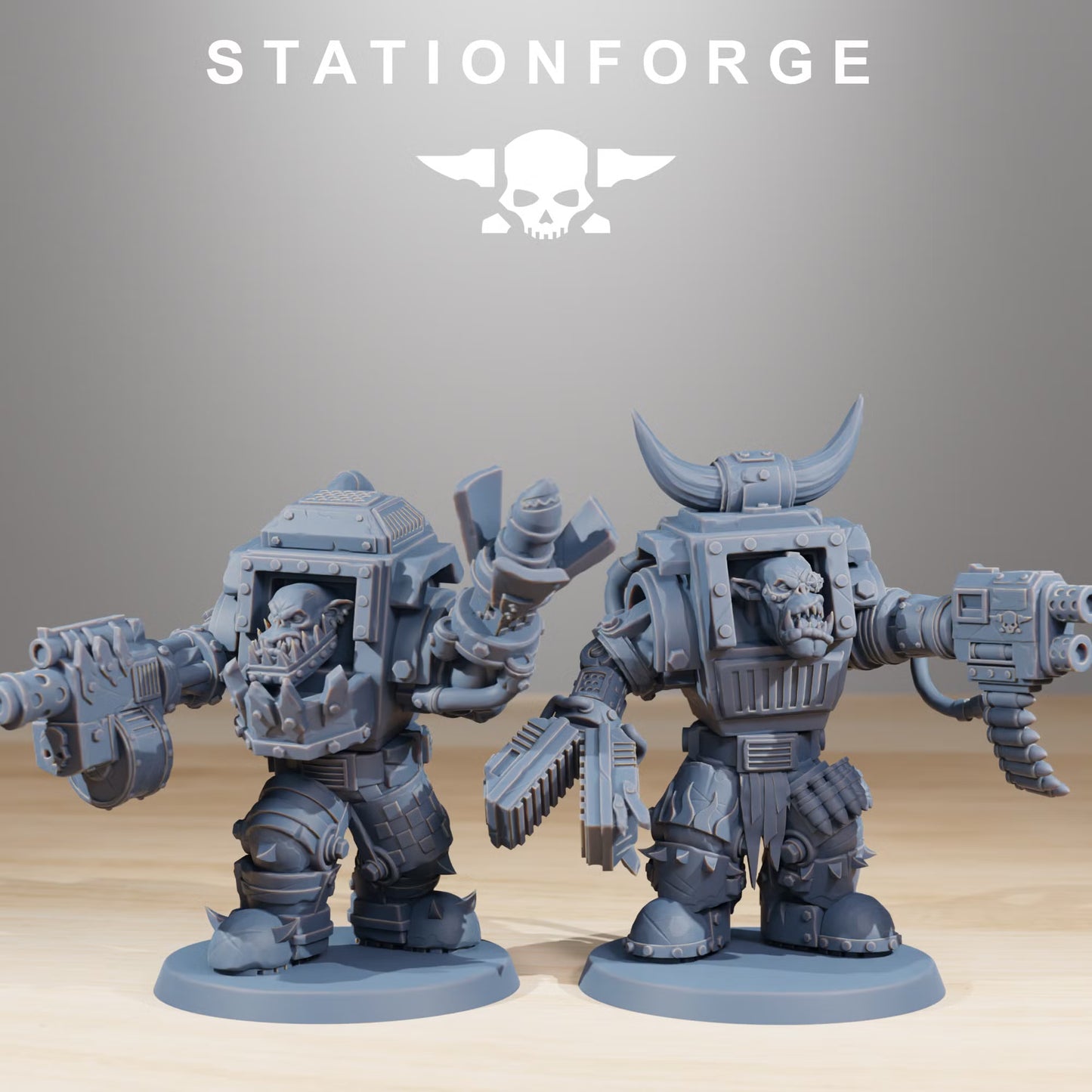 3D Printed Orkaz Steelbrutes by StationForge Miniatures