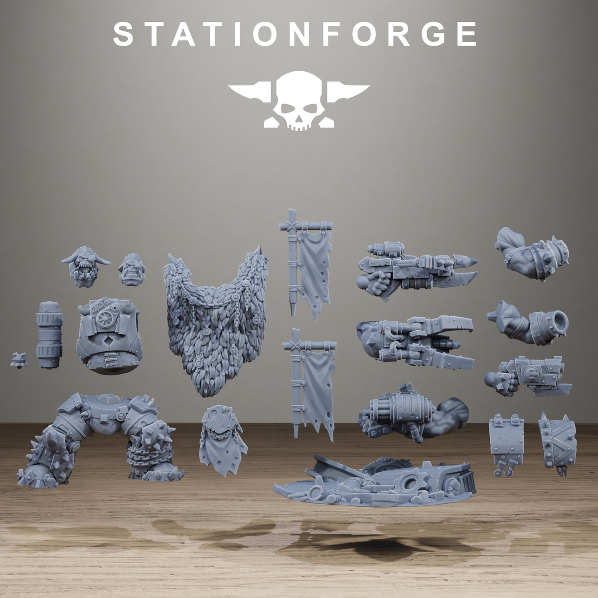 3D Printed Orkaz Brutal Boss by StationForge Miniatures