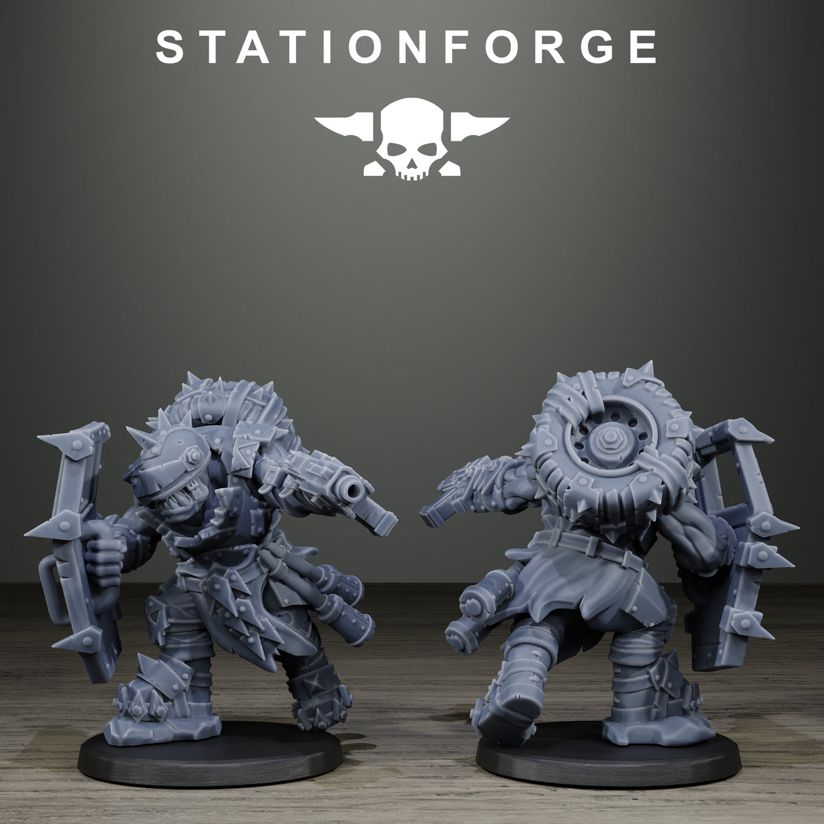 3D Printed Orkaz Scrappers by StationForge Miniatures