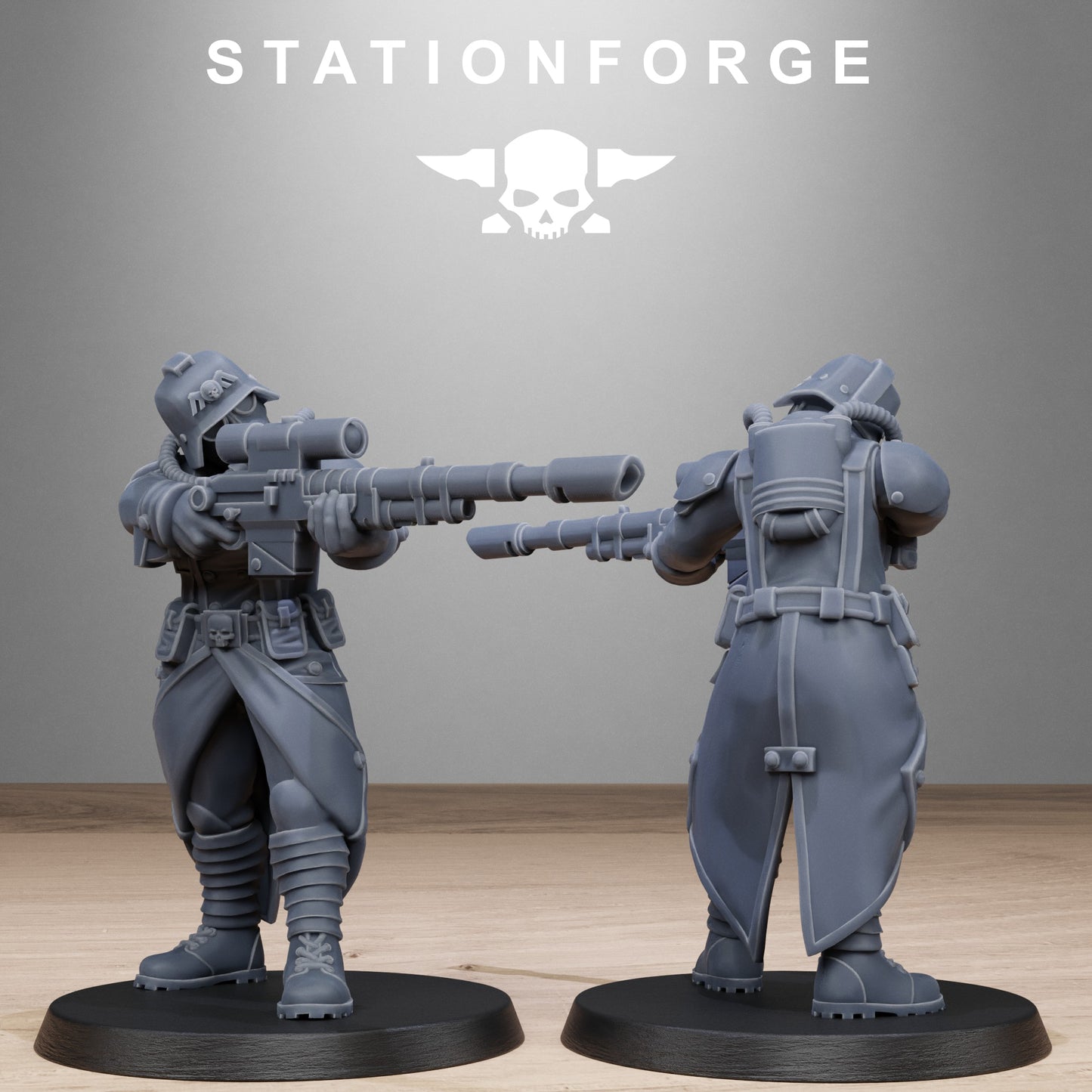 3D Printed Grimguard Steel Sisters by StationForge Miniatures