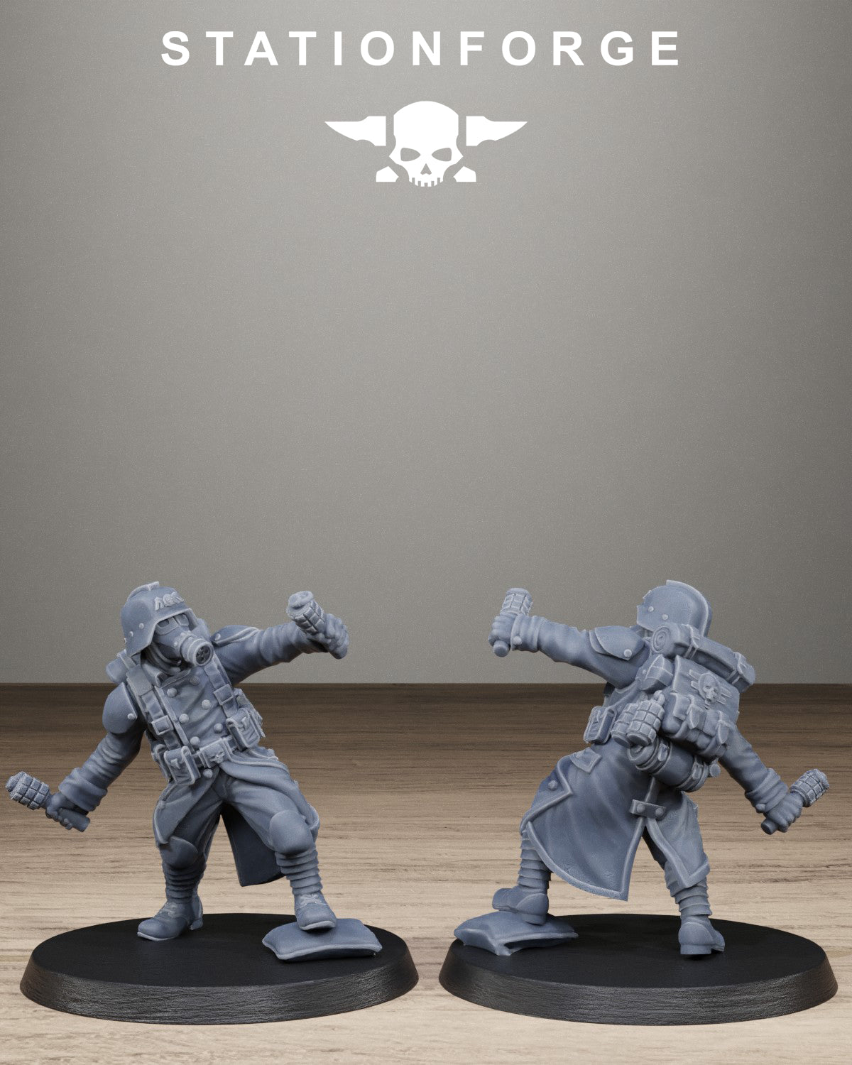 3D Printed GrimGuard Trench Raiders by StationForge Miniatures
