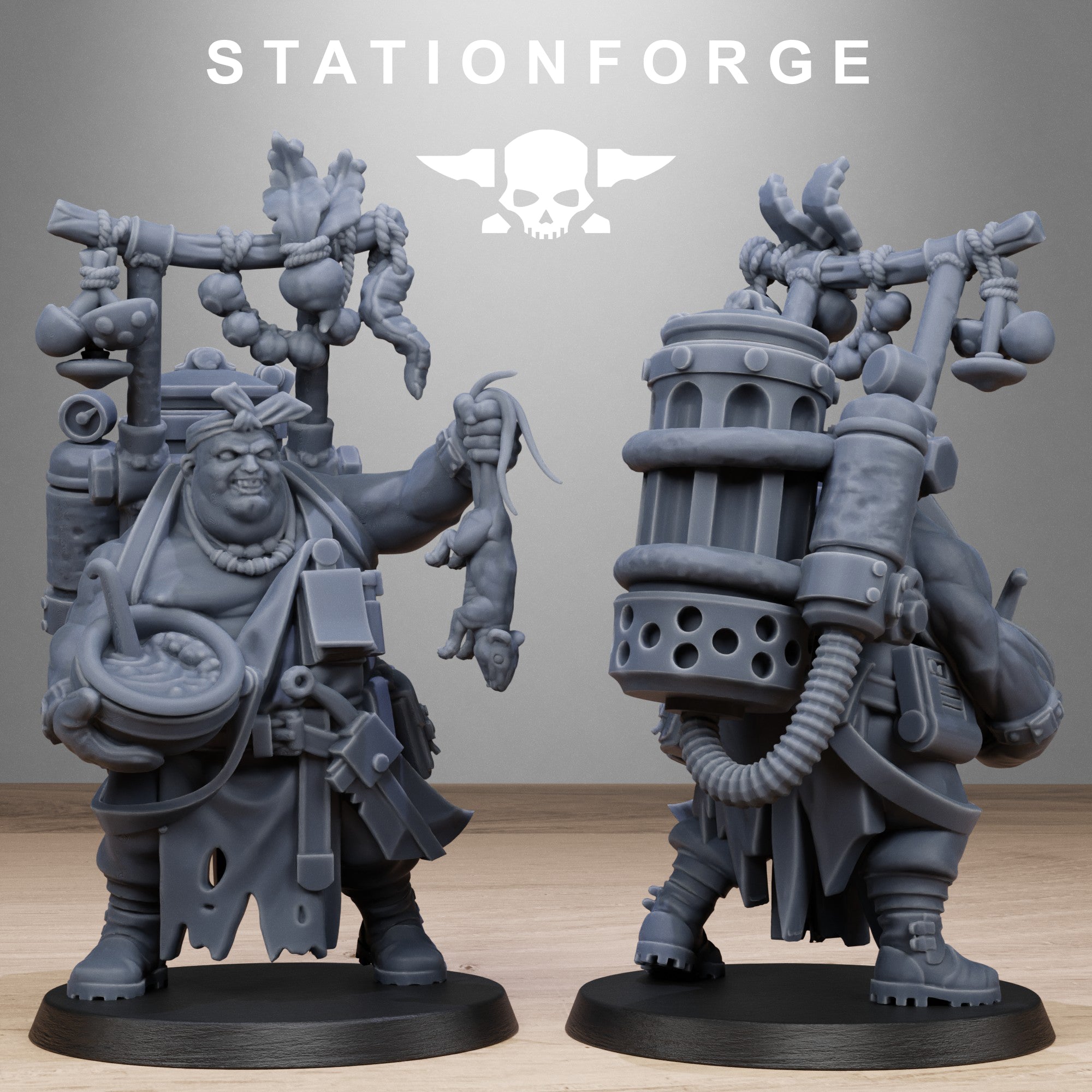 3D Printed GrimCorp Scrap Operatives by StationForge Miniatures