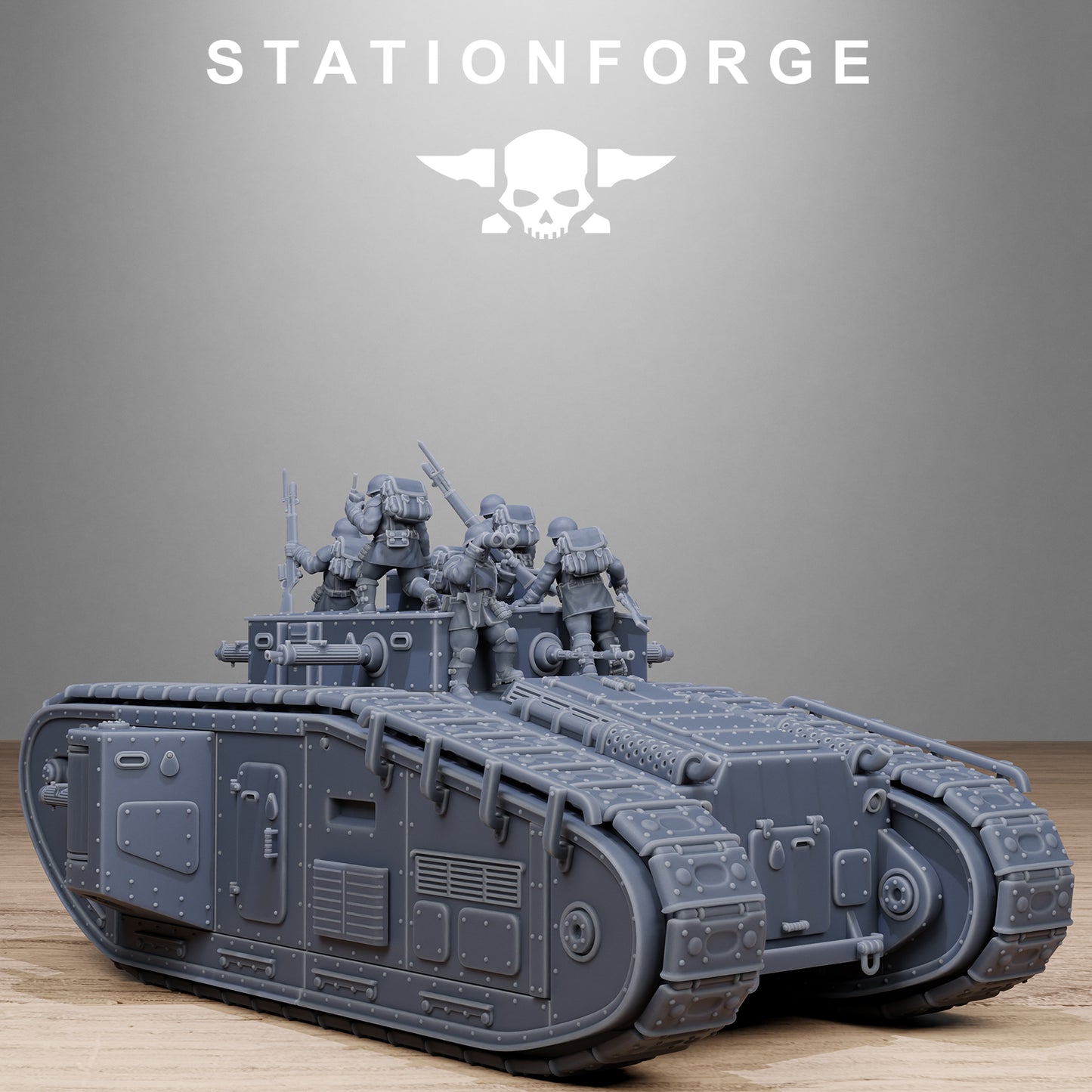 3D Printed FreeGuard Heavy Tank by Stationforge Miniatures