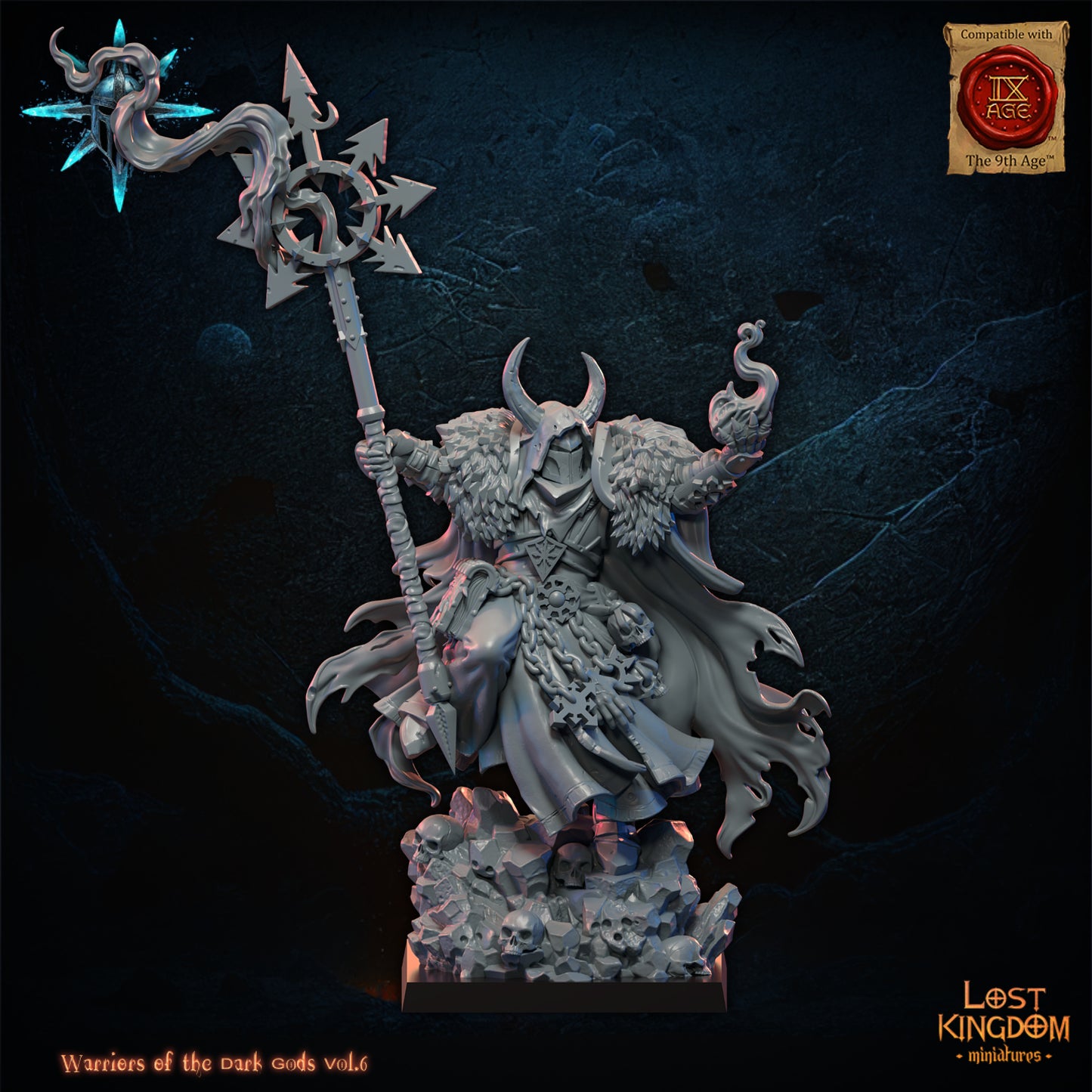 3D Printed Dark Sorcerer by Lost Kingdom Miniatures