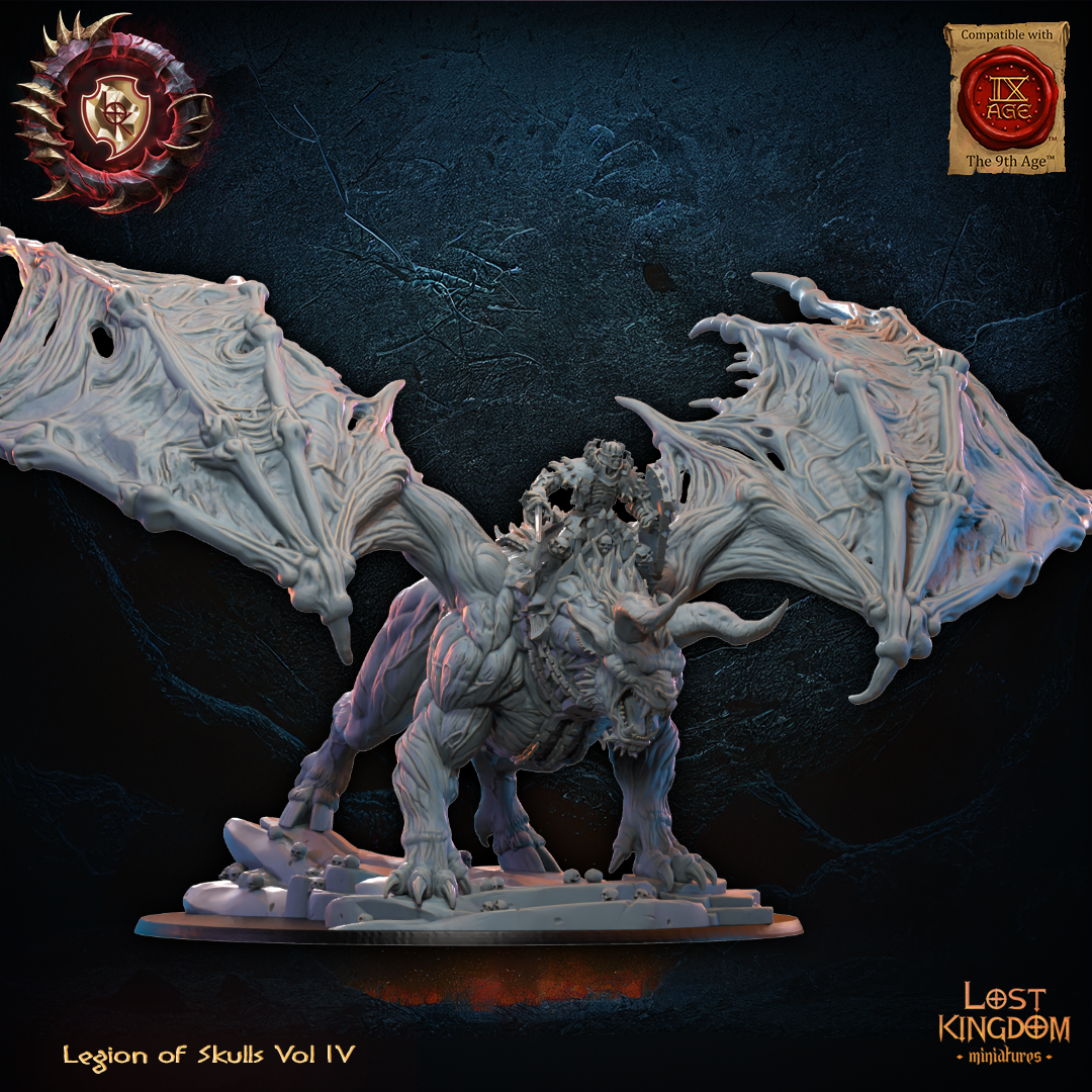3D Printed Gaseric, The Skull King on Drachimera by Lost Kingdom Miniatures